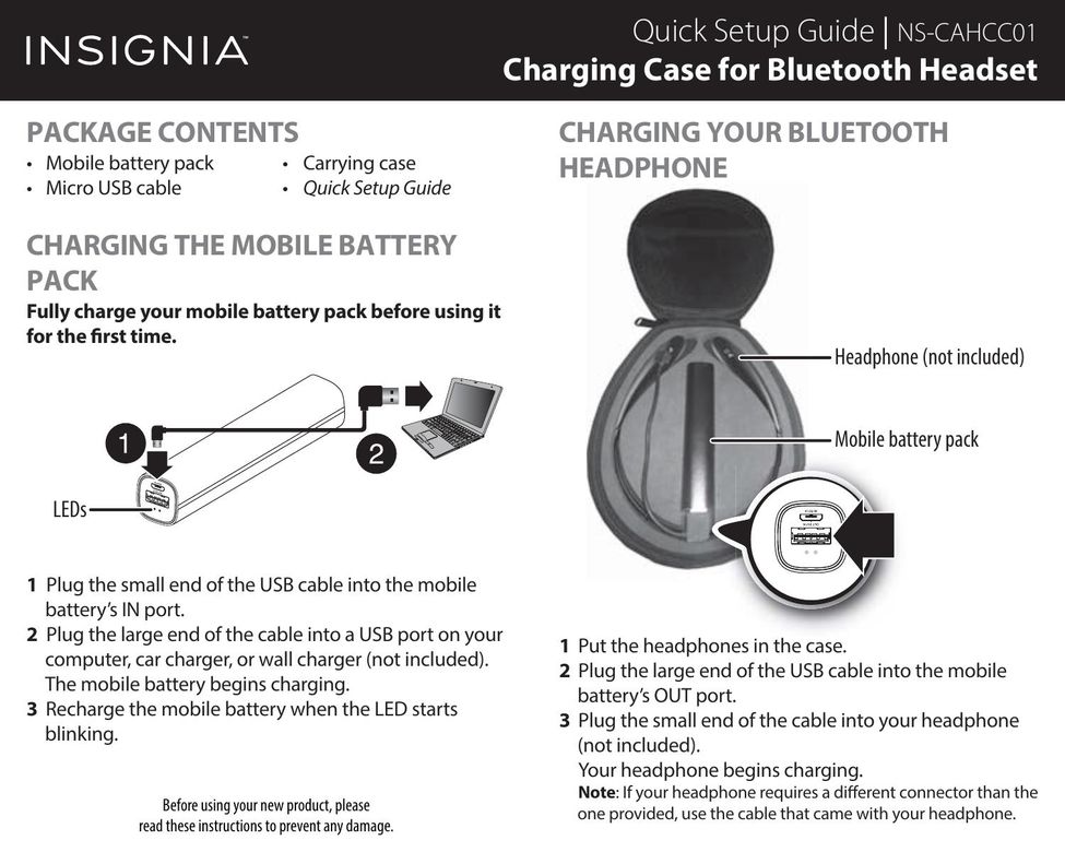 Insignia NS=CAHCC01 Tablet Accessory User Manual