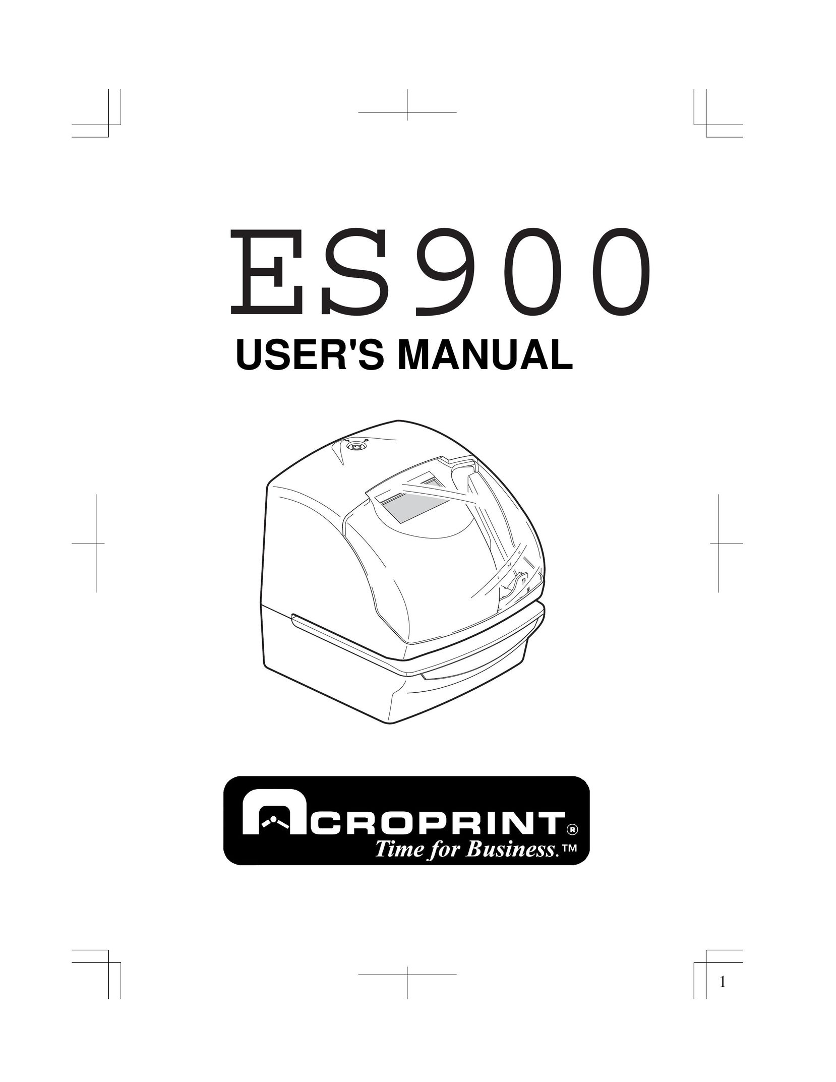 Acroprint ES900 Time Clock User Manual