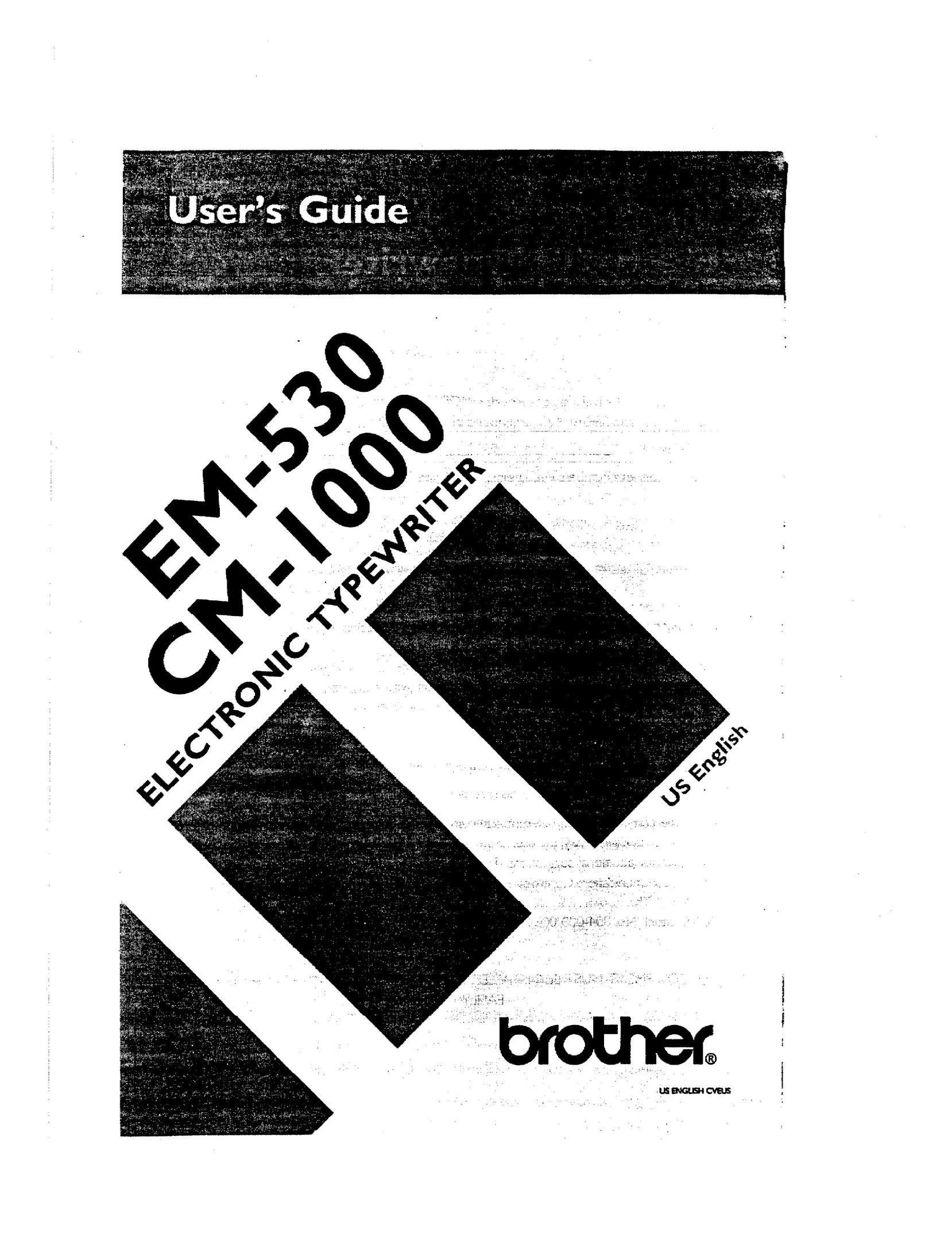 Brother EM530 Typewriter User Manual