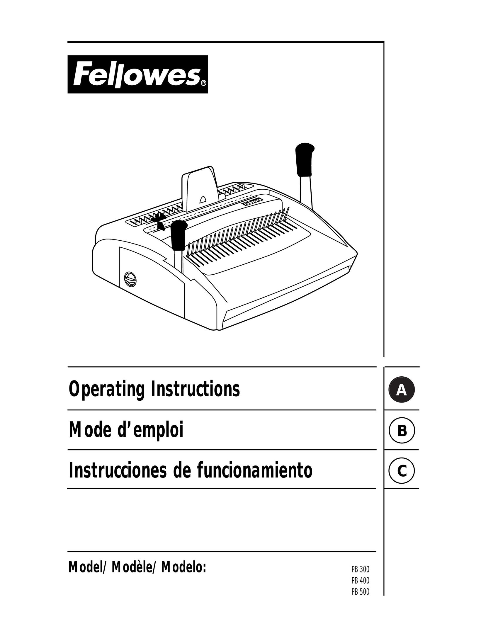 Fellowes PB 300 Typewriter User Manual