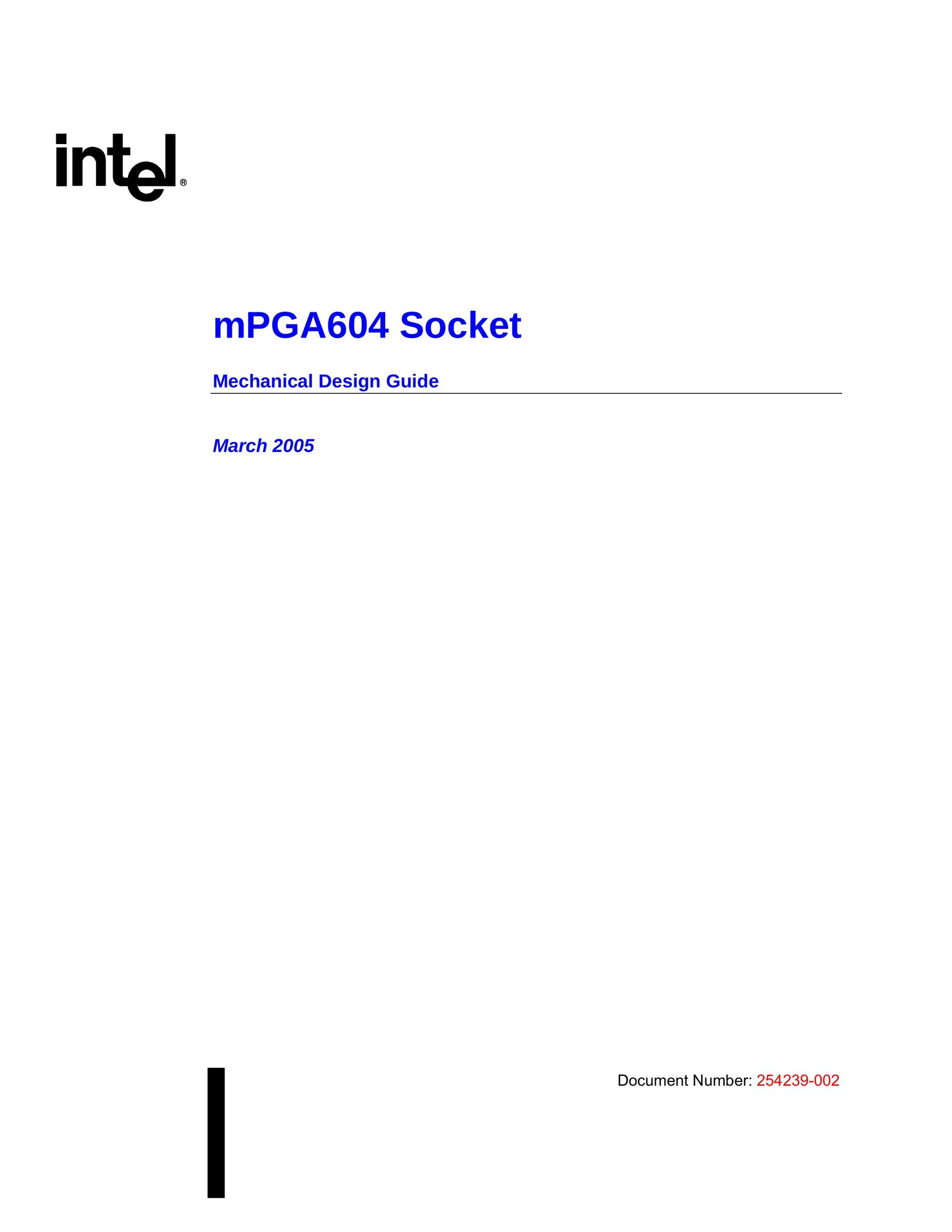 Intel mPGA604 Typewriter User Manual