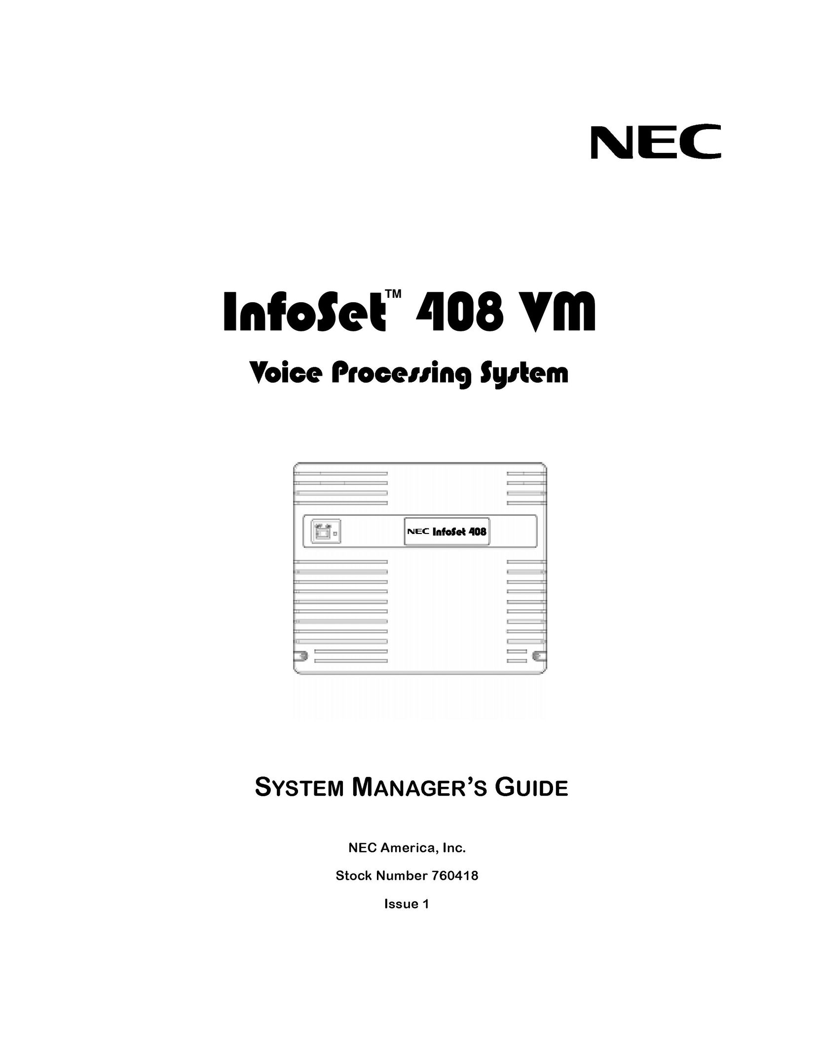 NEC 760417 Typewriter User Manual