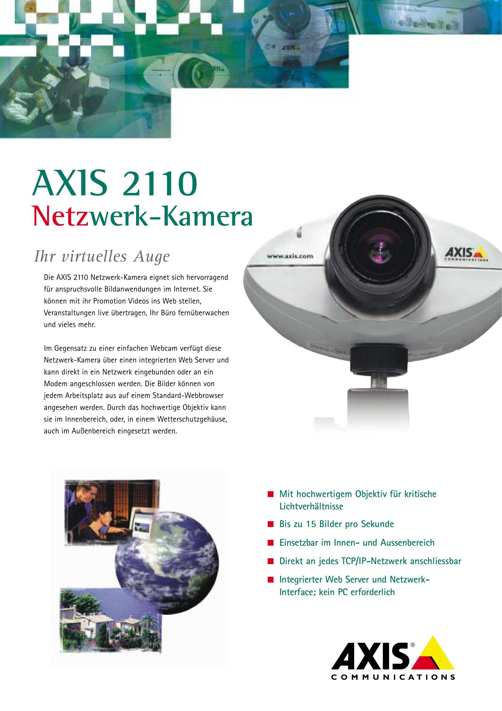 Axis Communications 2110 Webcam User Manual