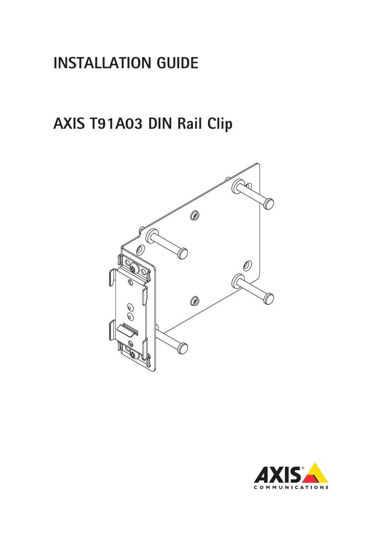 Axis Communications AXIS T91A03 Webcam User Manual