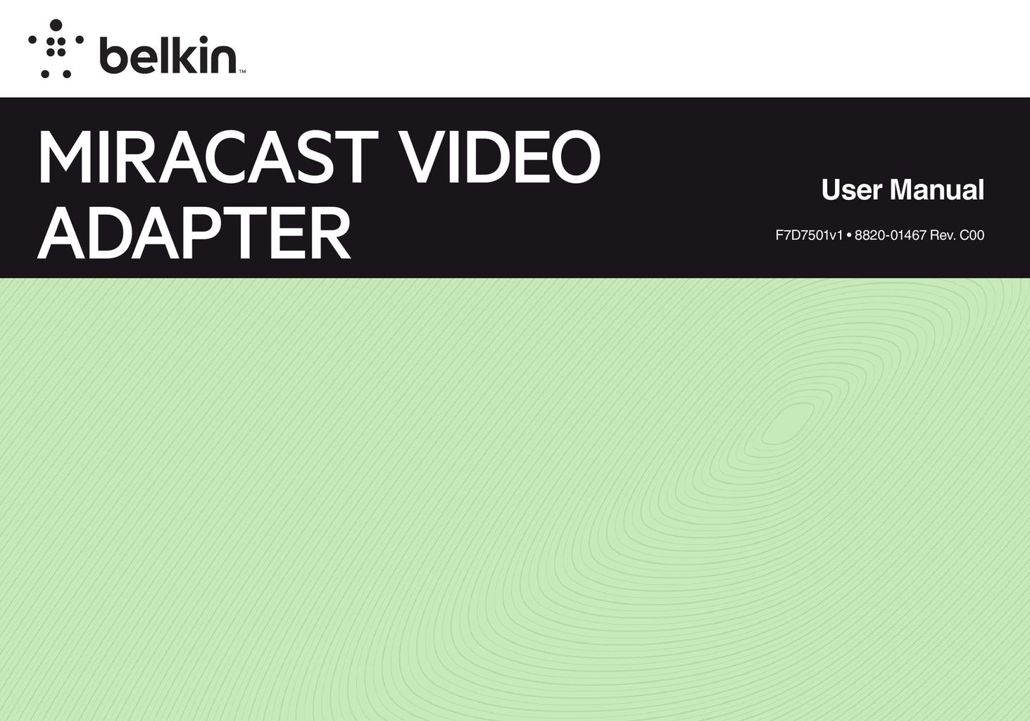 Belkin F7D7501v1 Webcam User Manual