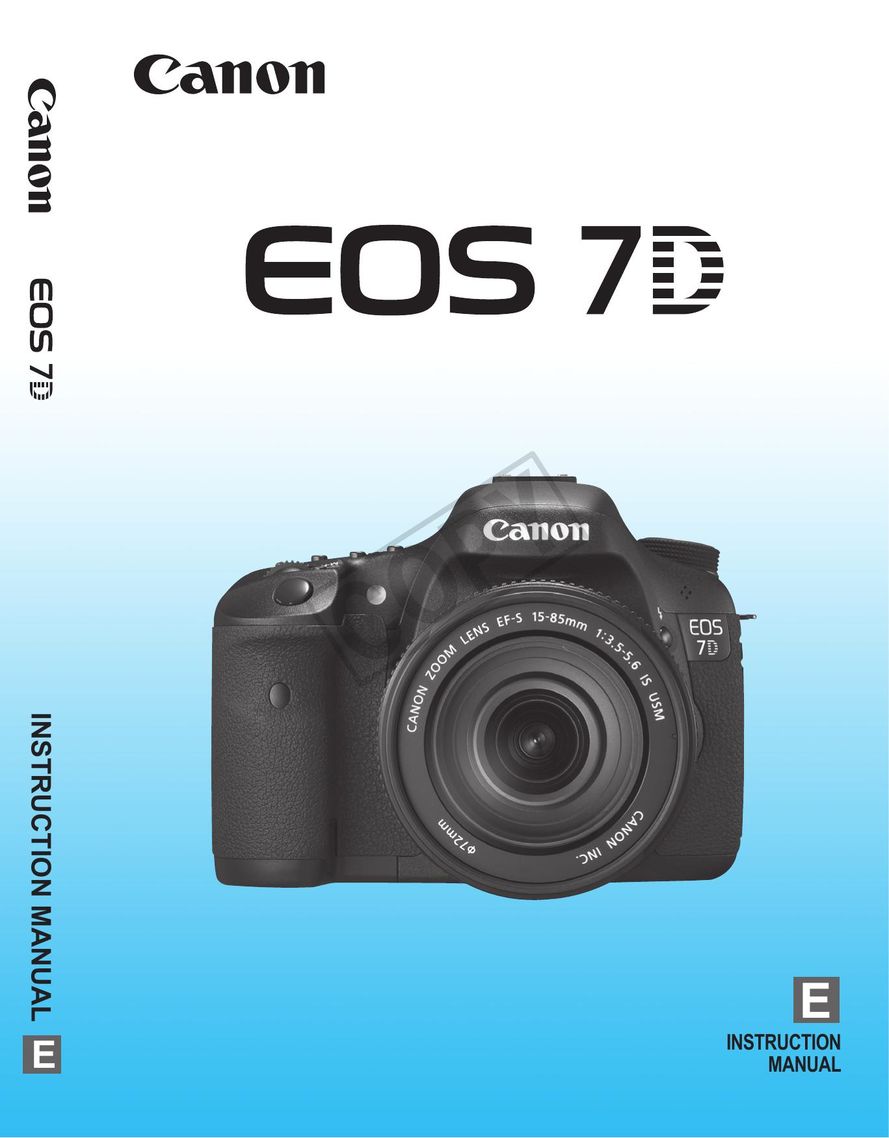 Canon EOS 7D Webcam User Manual