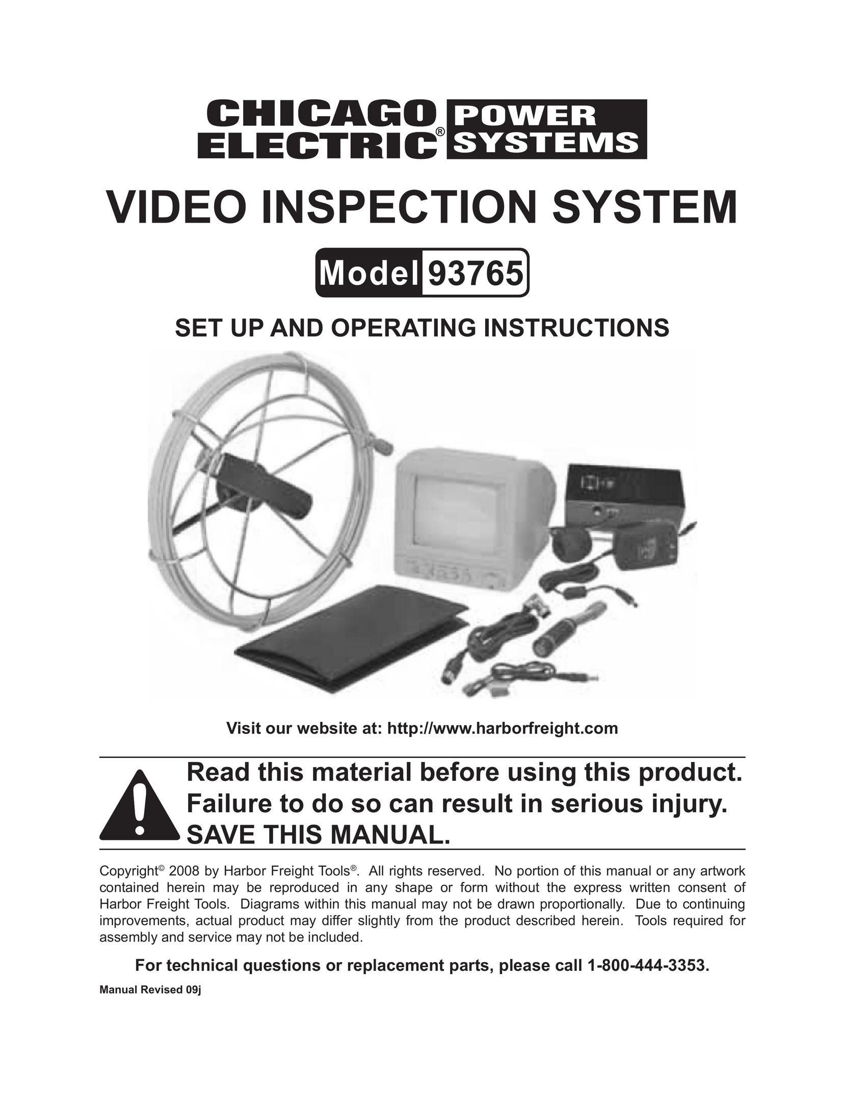 Chicago Electric 93765 Webcam User Manual