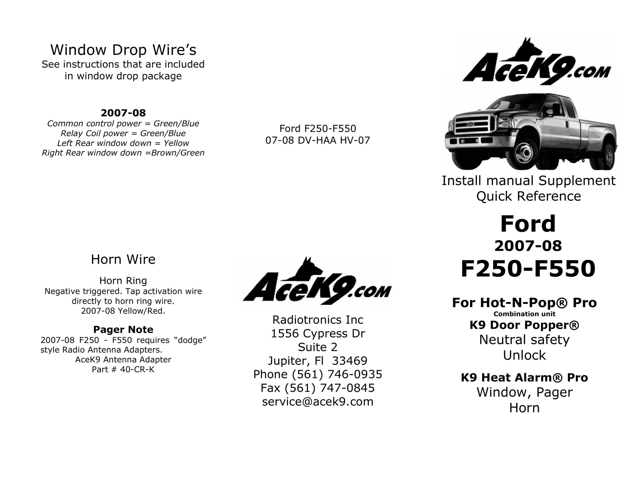Ford 40-CR-K Webcam User Manual
