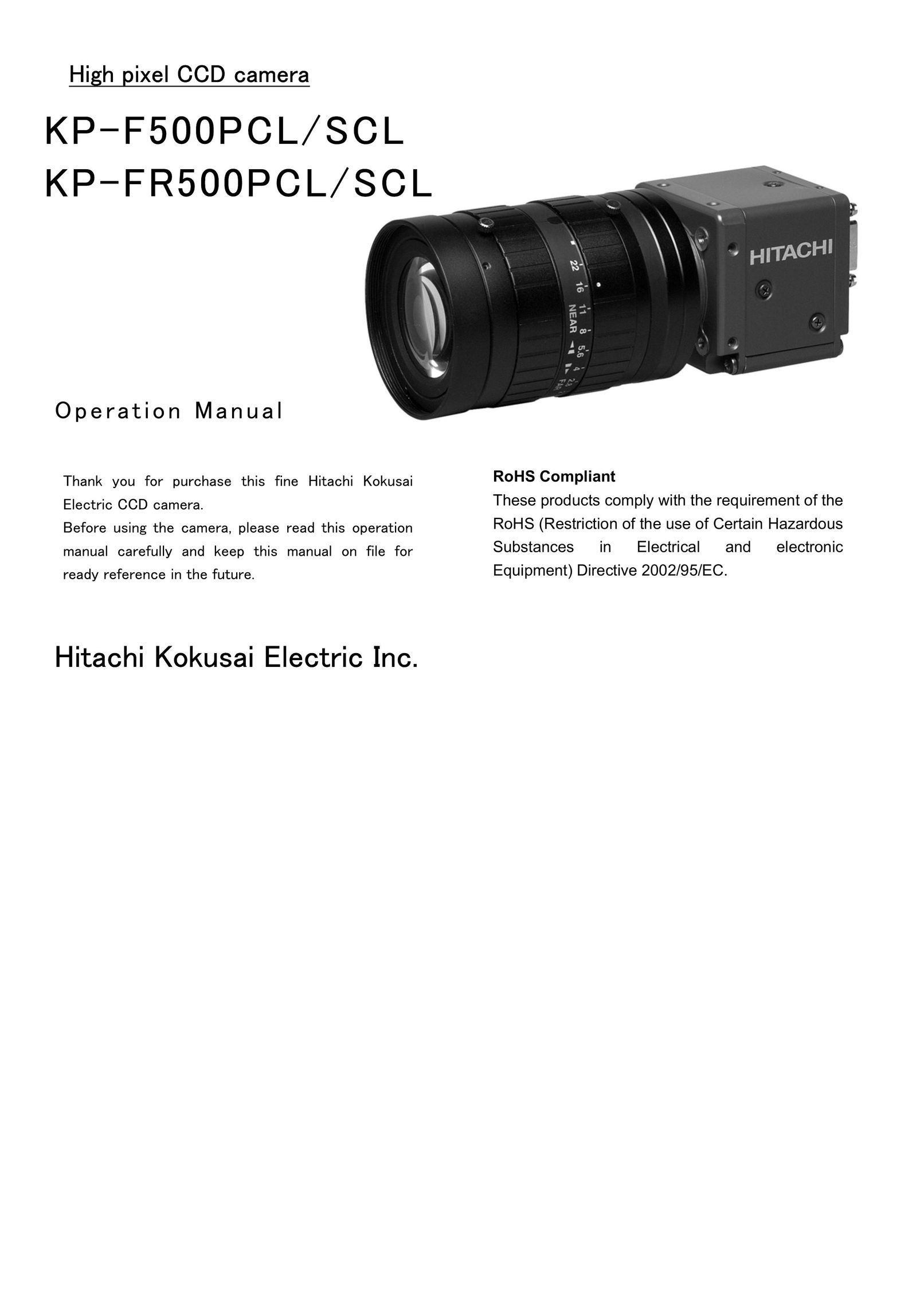 Hitachi kp-f500pcl/scl Webcam User Manual