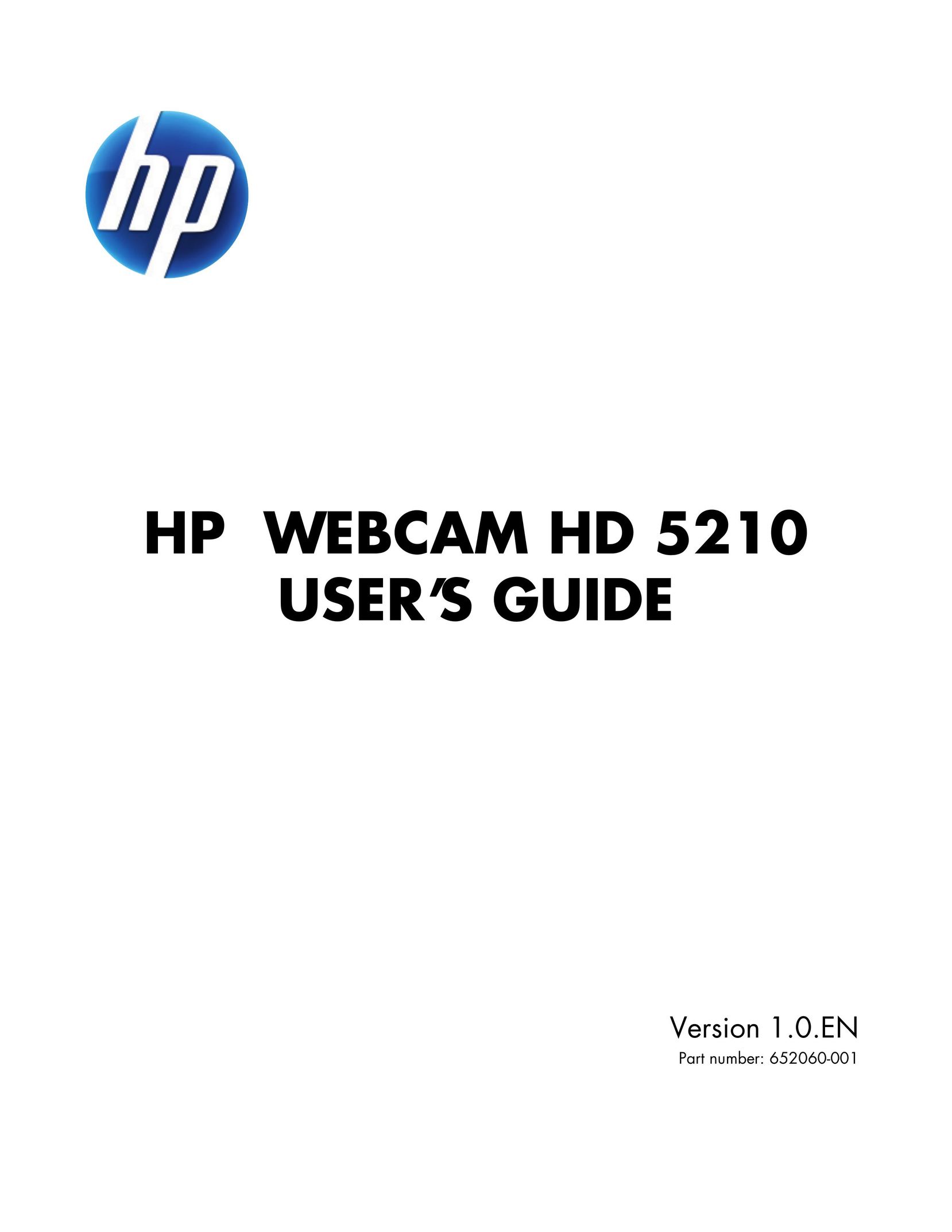HP (Hewlett-Packard) HD 5210 Webcam User Manual