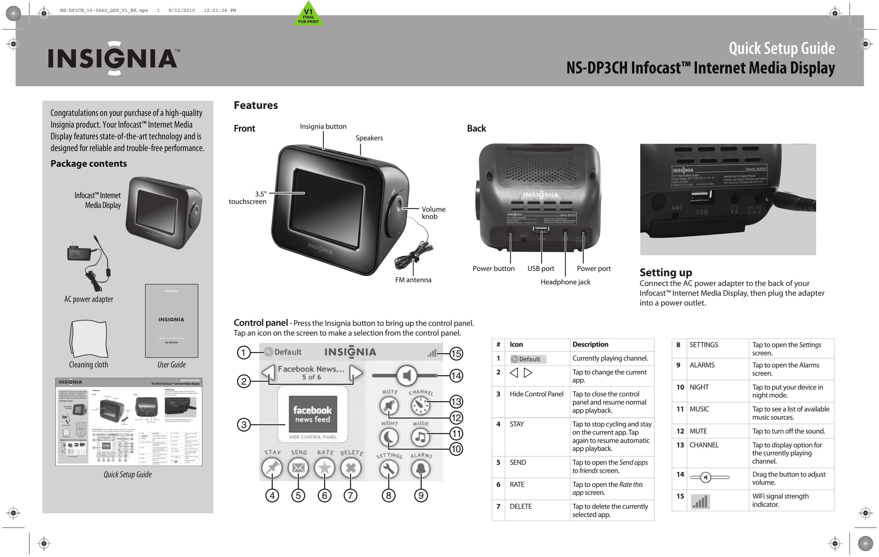 Insignia NS-DP3CH Webcam User Manual