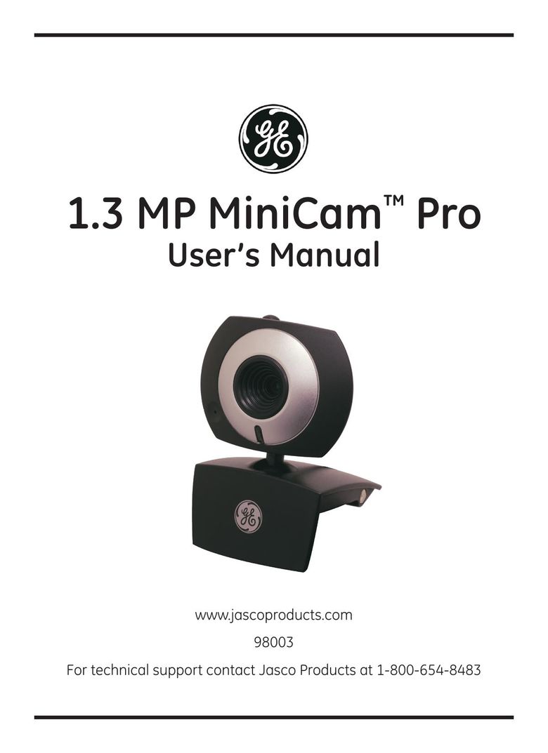 Jasco 98003 Webcam User Manual