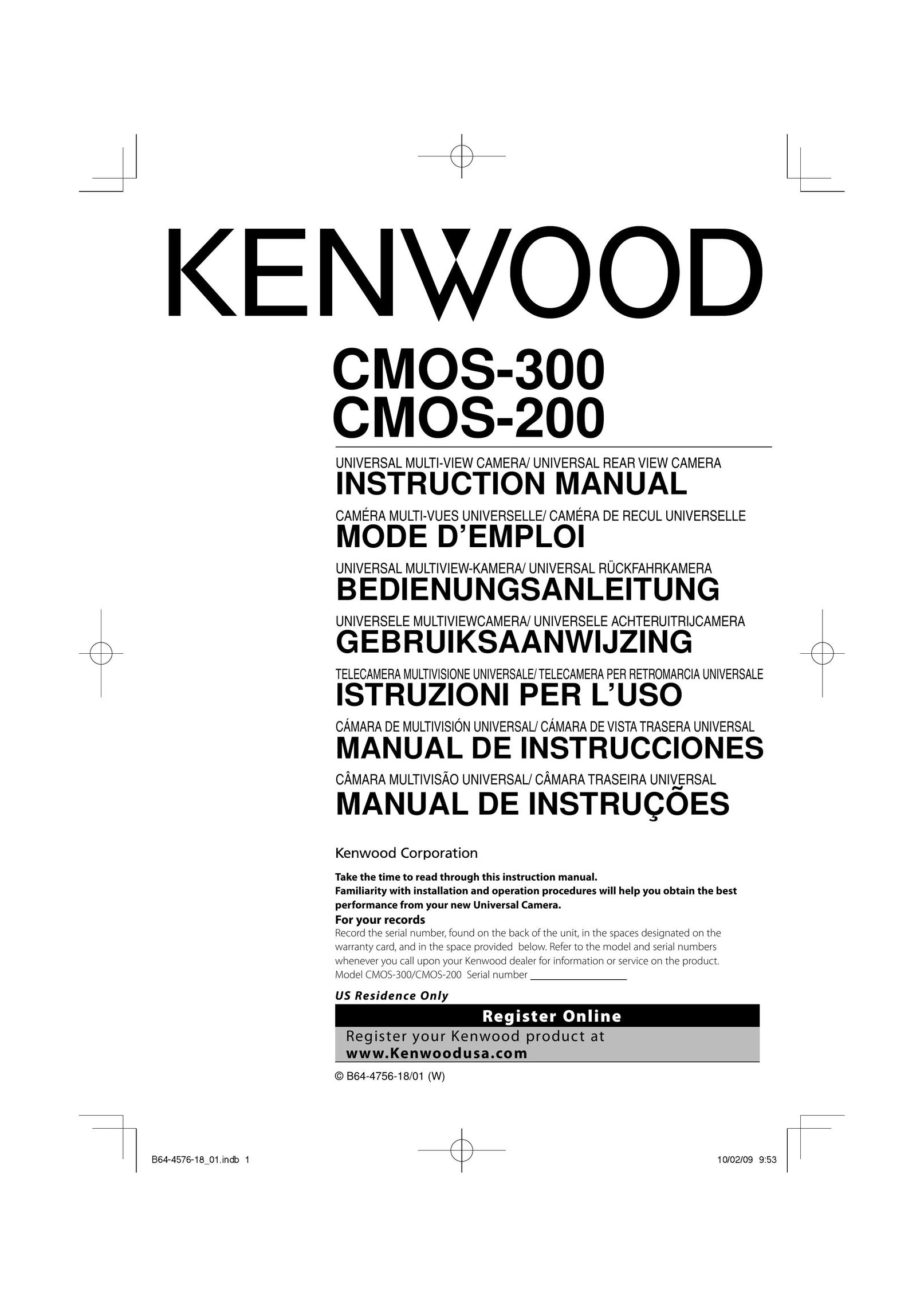 Kenwood CMOS-300 Webcam User Manual