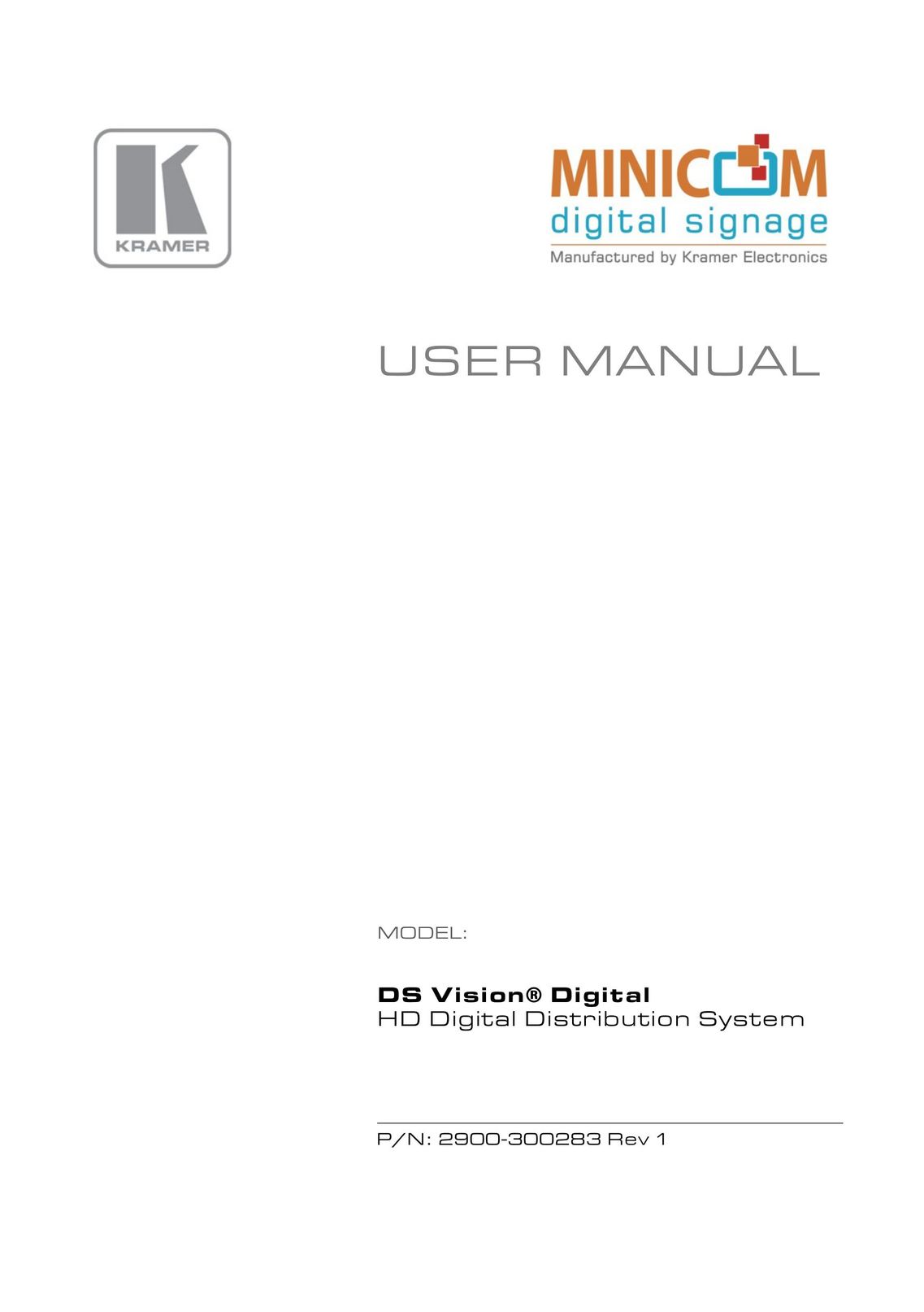 Kramer Electronics 2900-300283 Webcam User Manual
