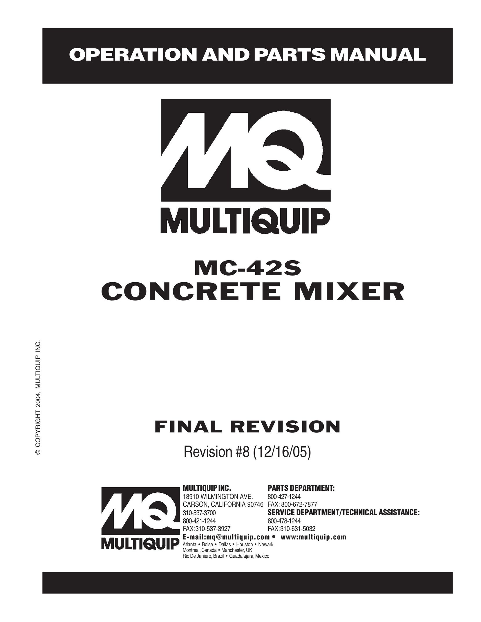 Multiquip MC-42S Webcam User Manual