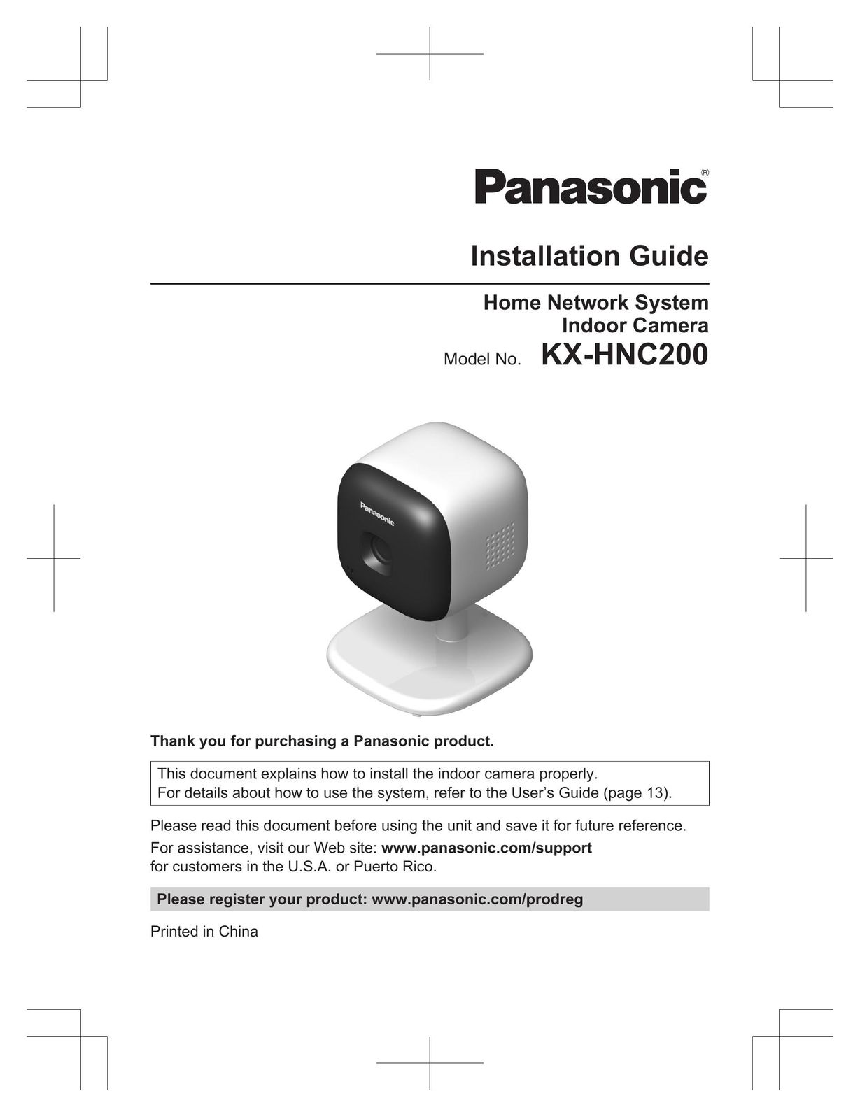 Panasonic KX-HNC200 Webcam User Manual