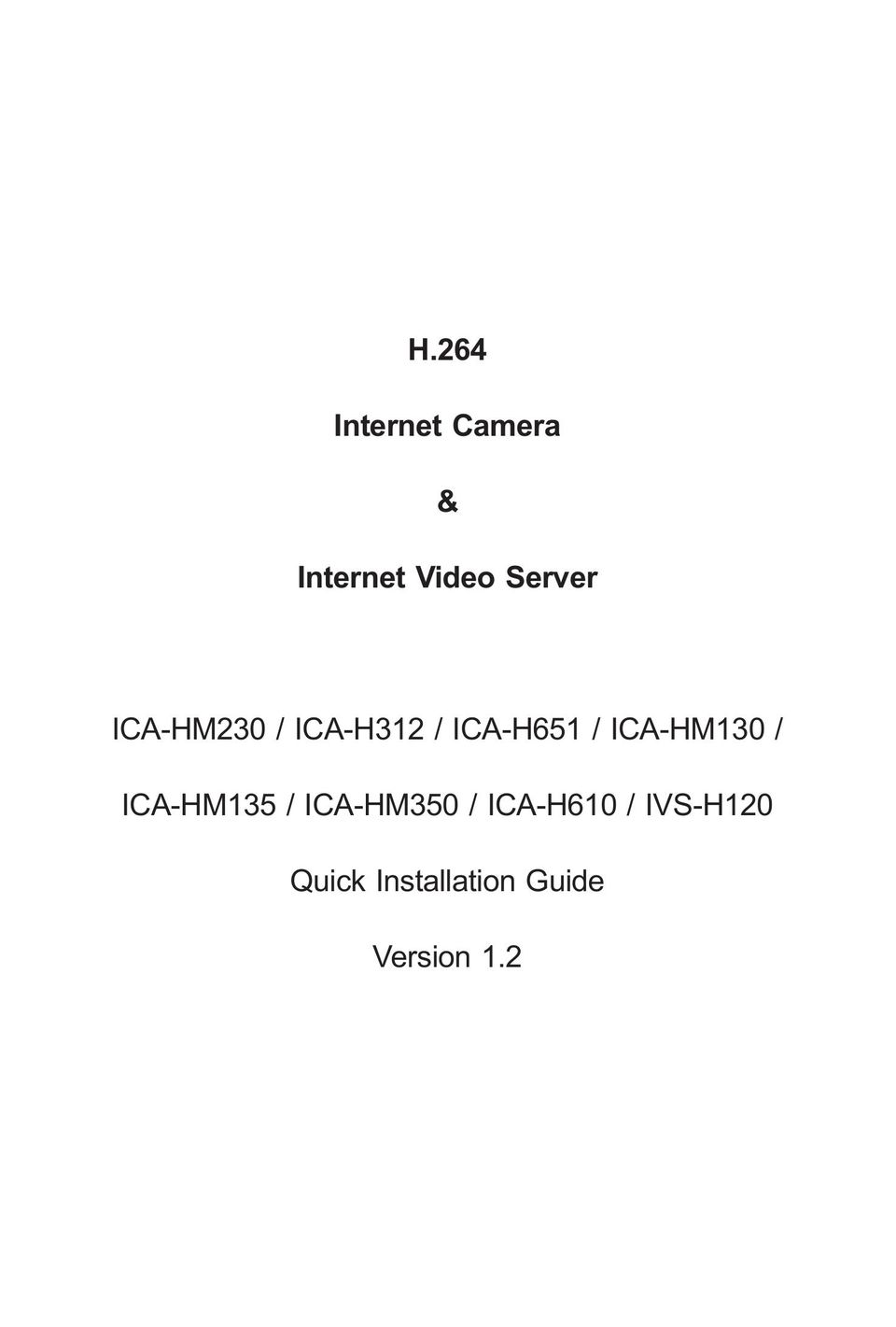 Planet Technology ICA-H651 Webcam User Manual