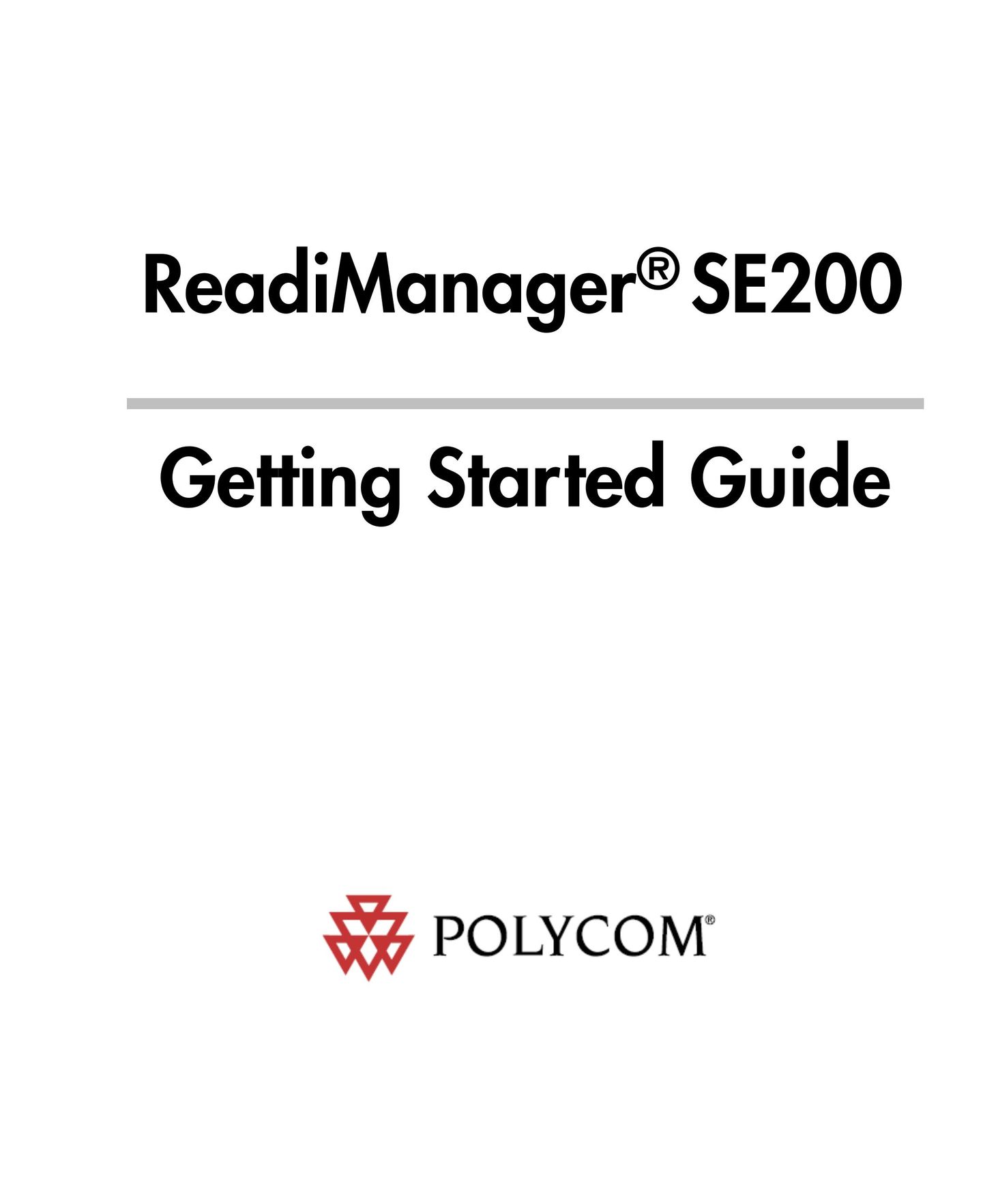 Polycom se200 Webcam User Manual