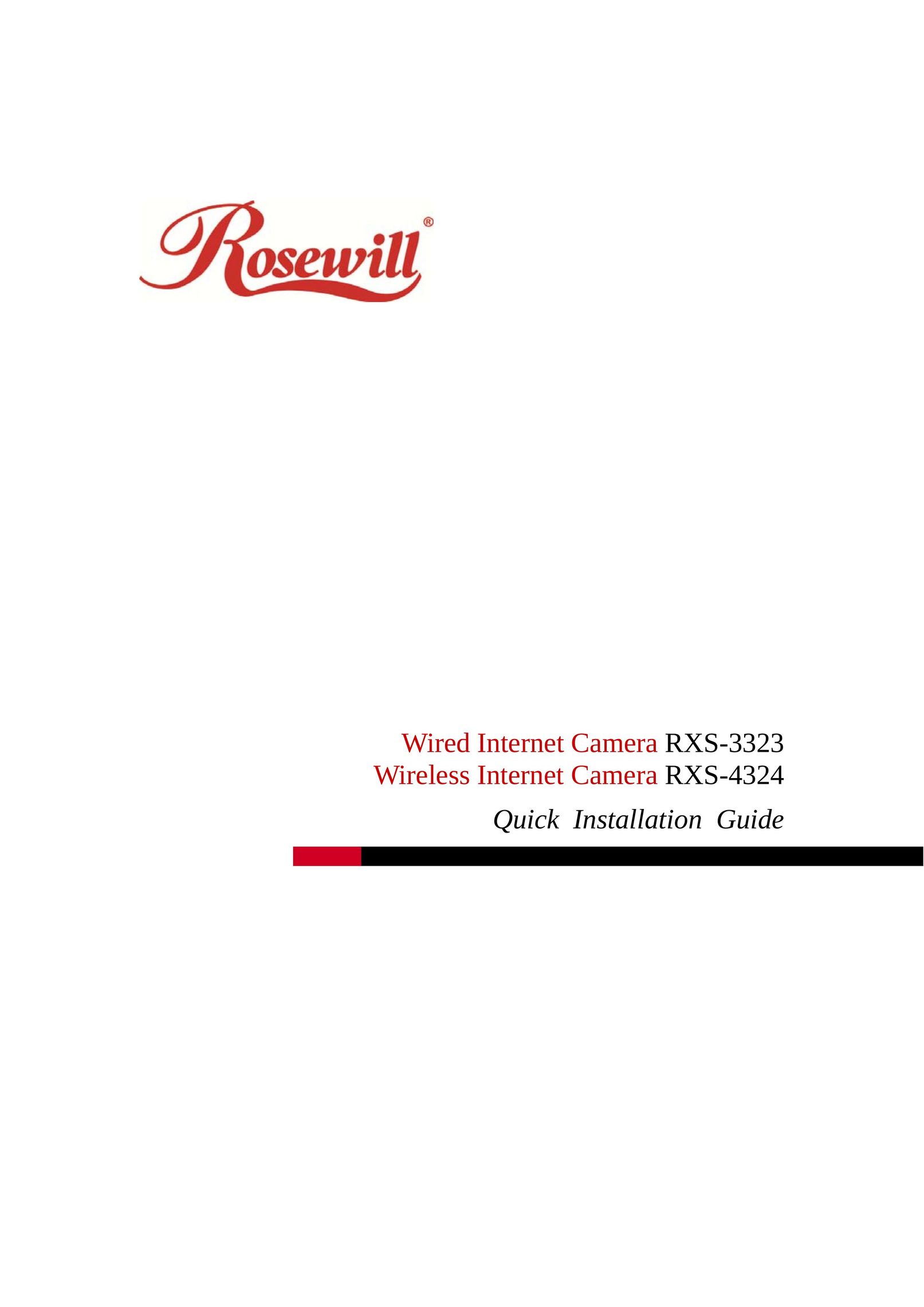 Rosewill RXS-3323 Webcam User Manual