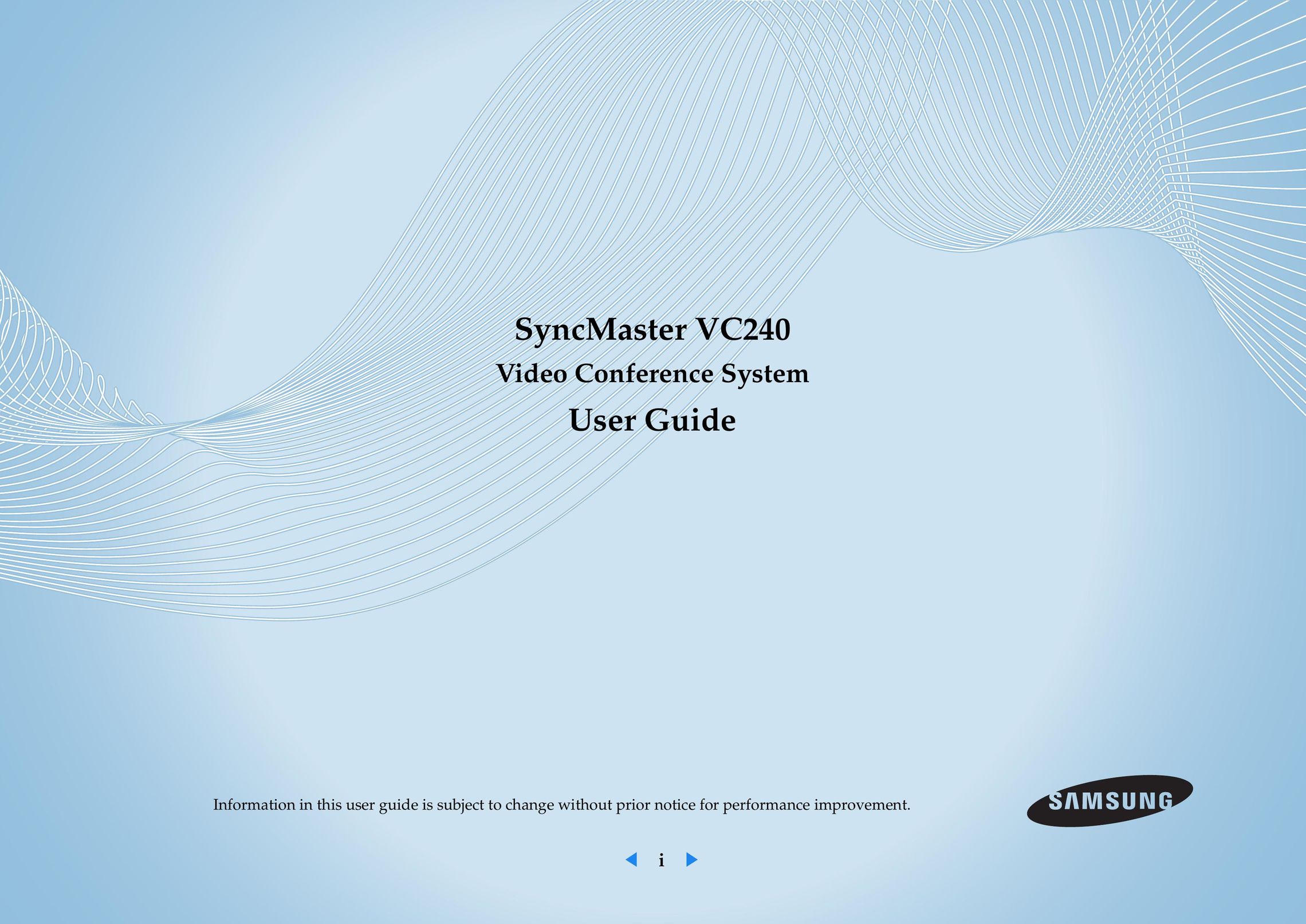 Samsung VC240 Webcam User Manual