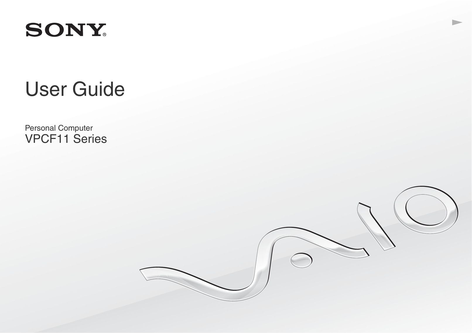 Sony VPCF11 Webcam User Manual