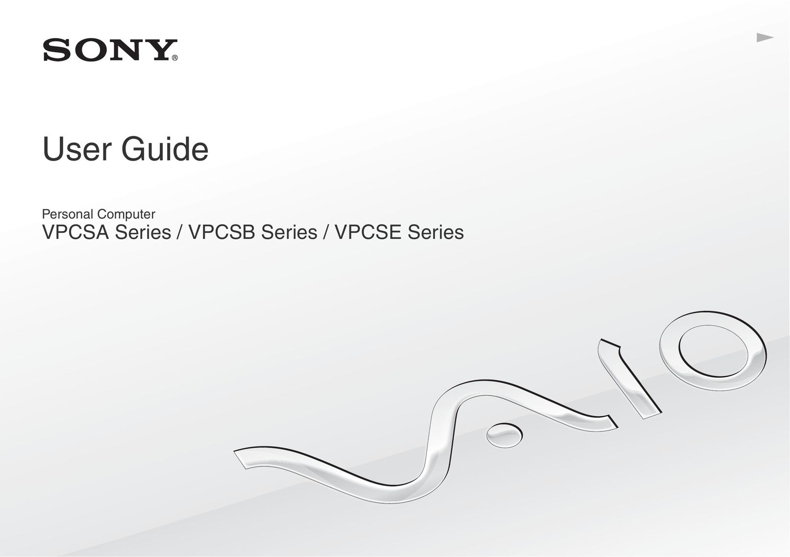 Sony VPCSE Webcam User Manual