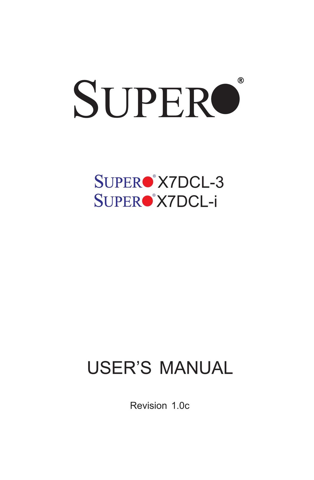 SUPER MICRO Computer X7DCL-i Webcam User Manual