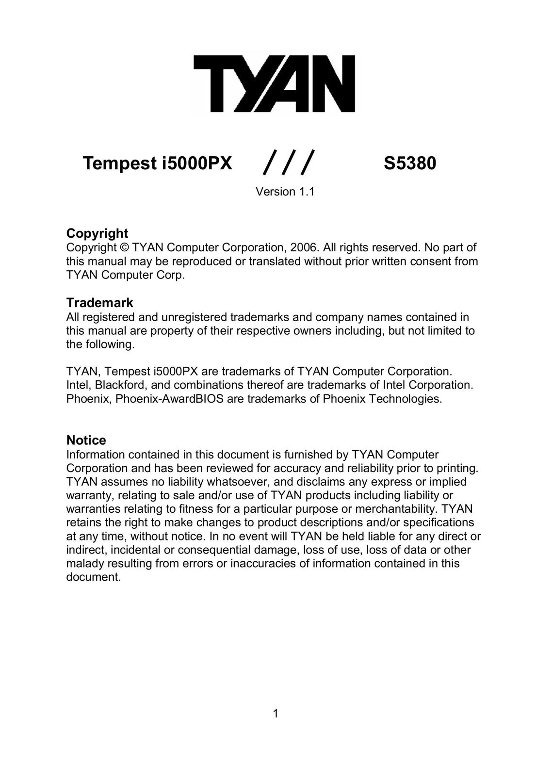 Tyan Computer i500opx Webcam User Manual