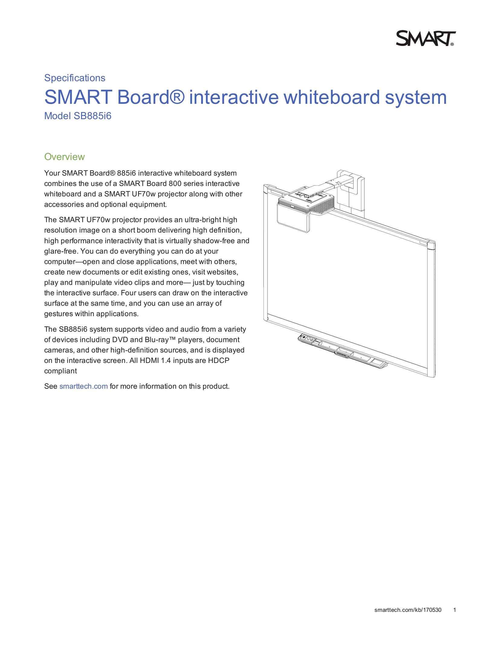 Smart Inventions SB885i6 Whiteboard Accessories User Manual