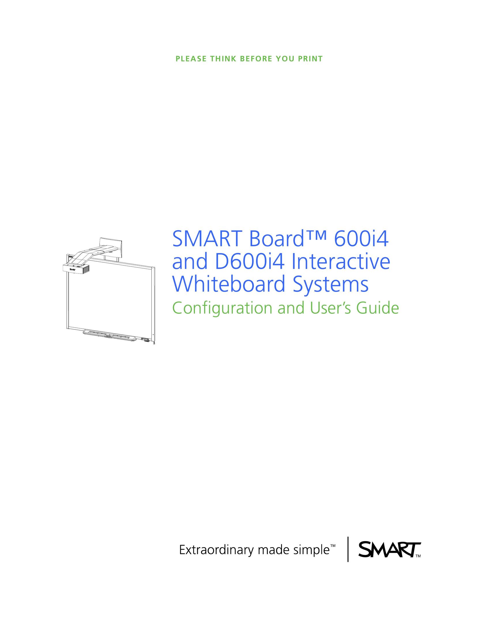 Smart Technologies 600i4 Whiteboard Accessories User Manual