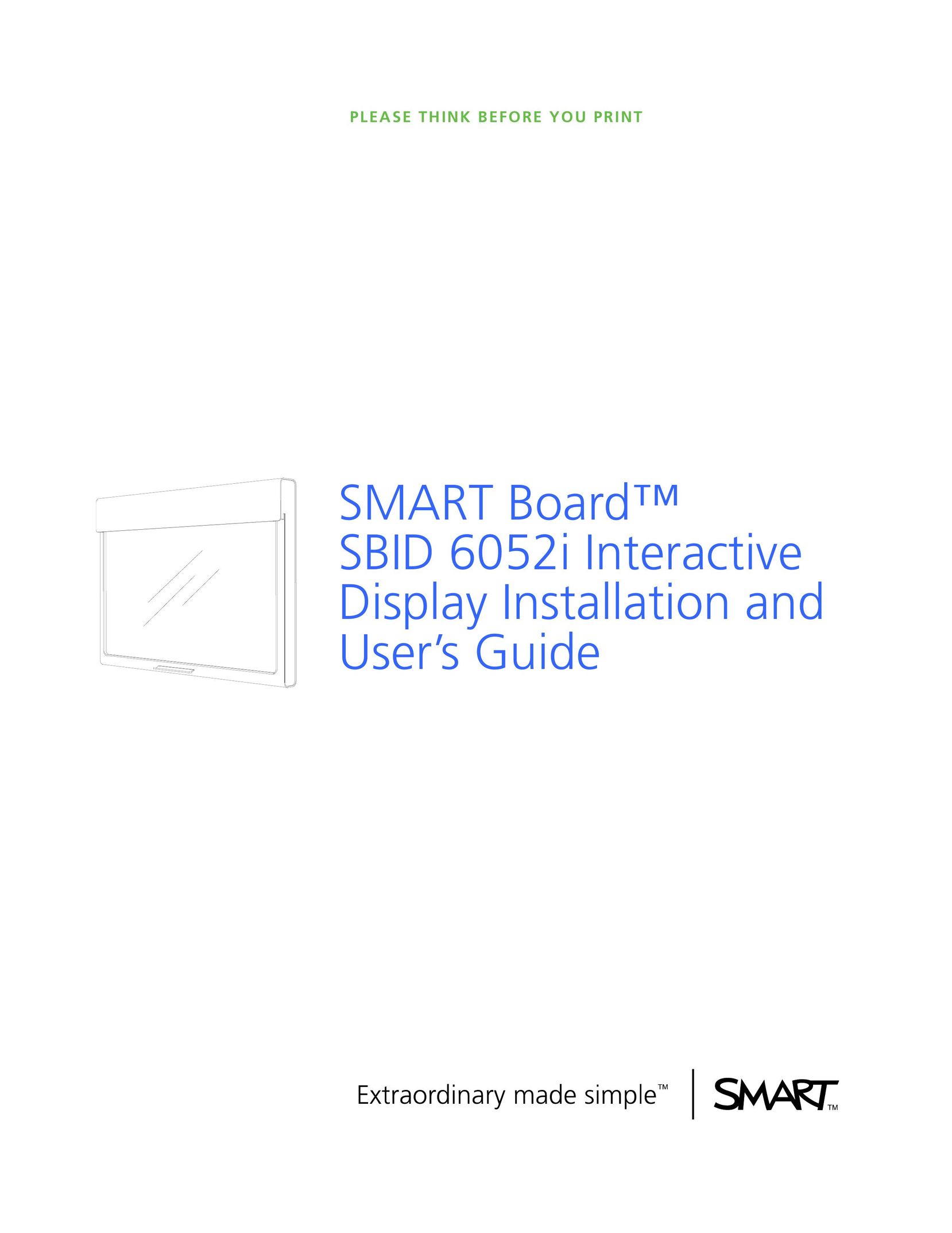 Smart Technologies 6052i Whiteboard Accessories User Manual