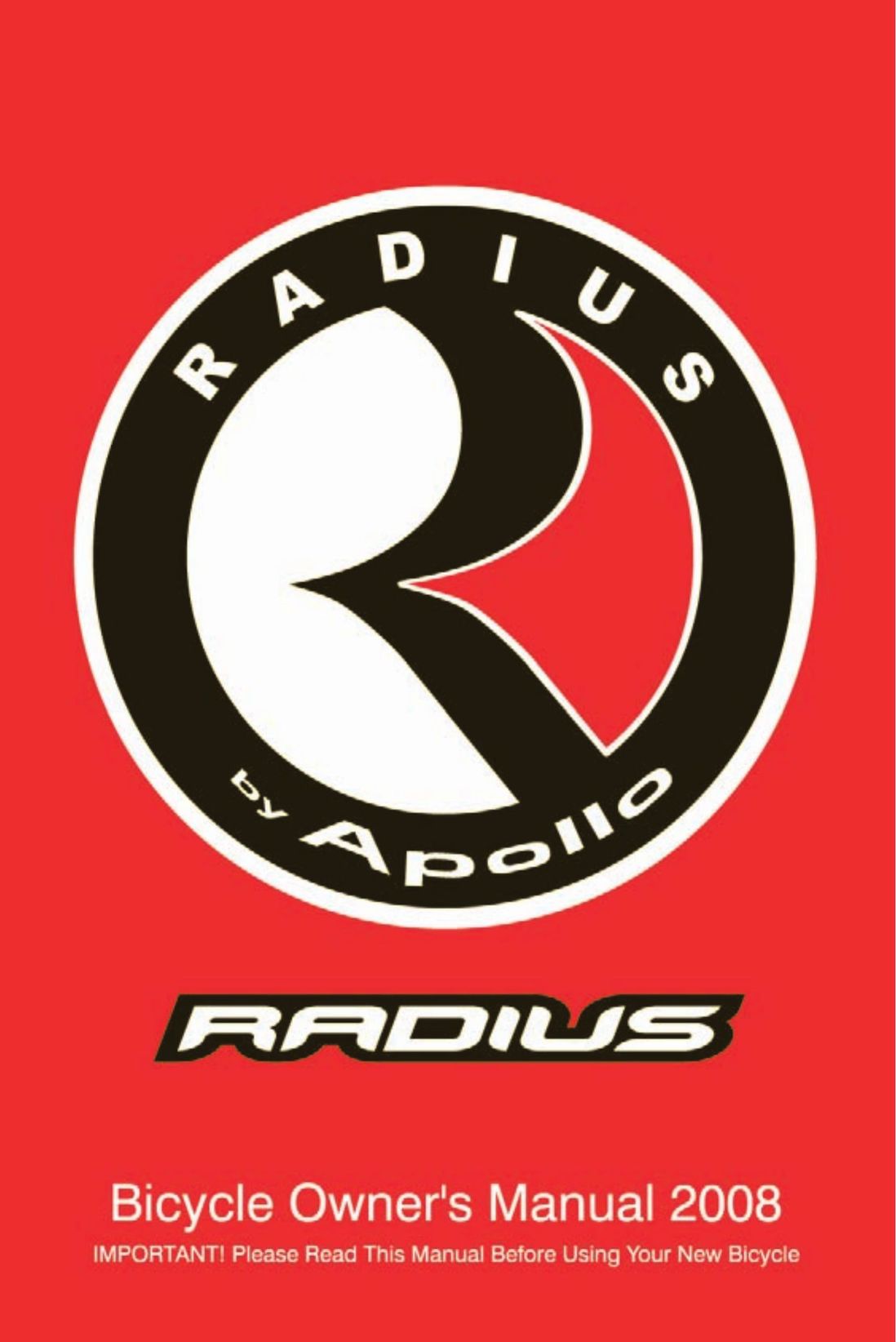 Apollo Radius Bicycle User Manual