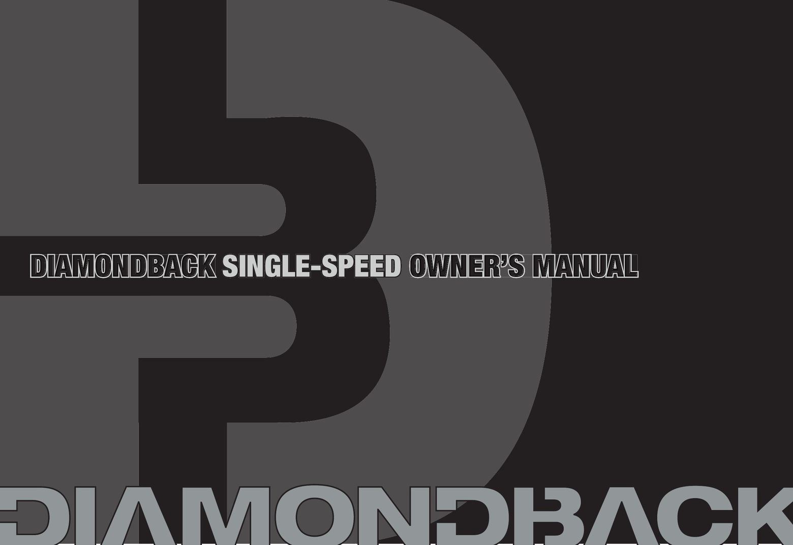 Diamondback 06.DB SS OM Bicycle User Manual