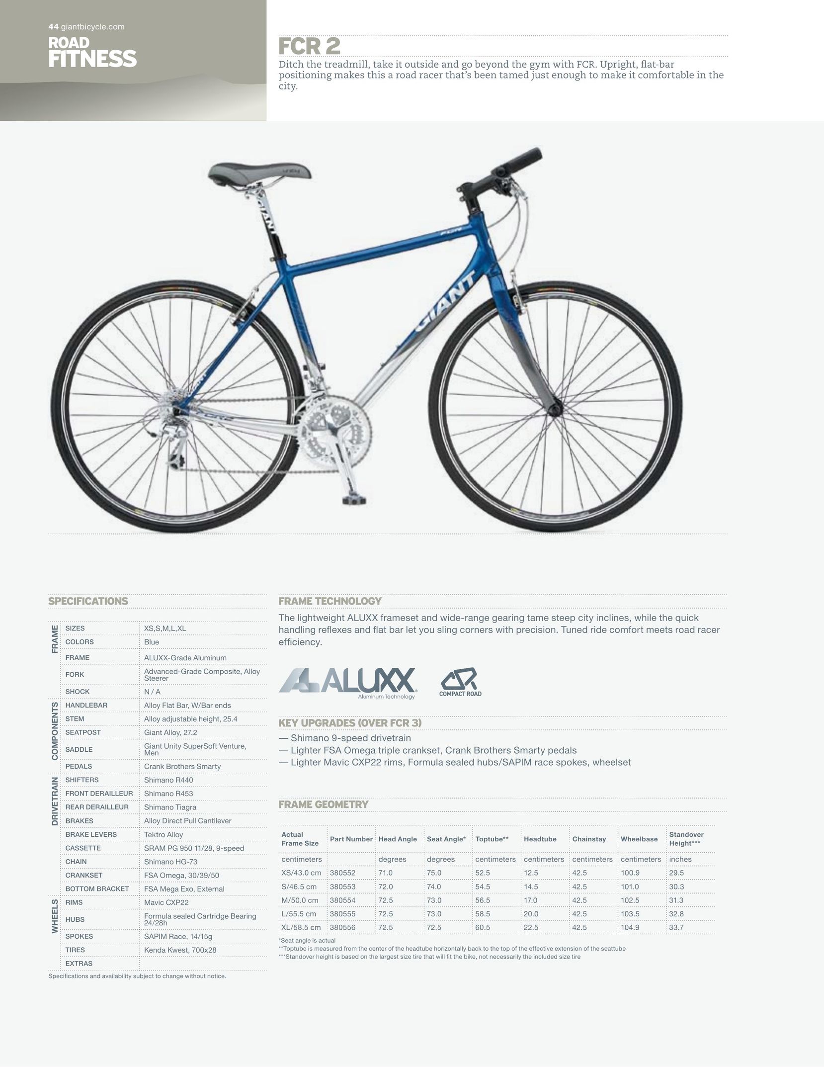 Giant FCR 2 Bicycle User Manual