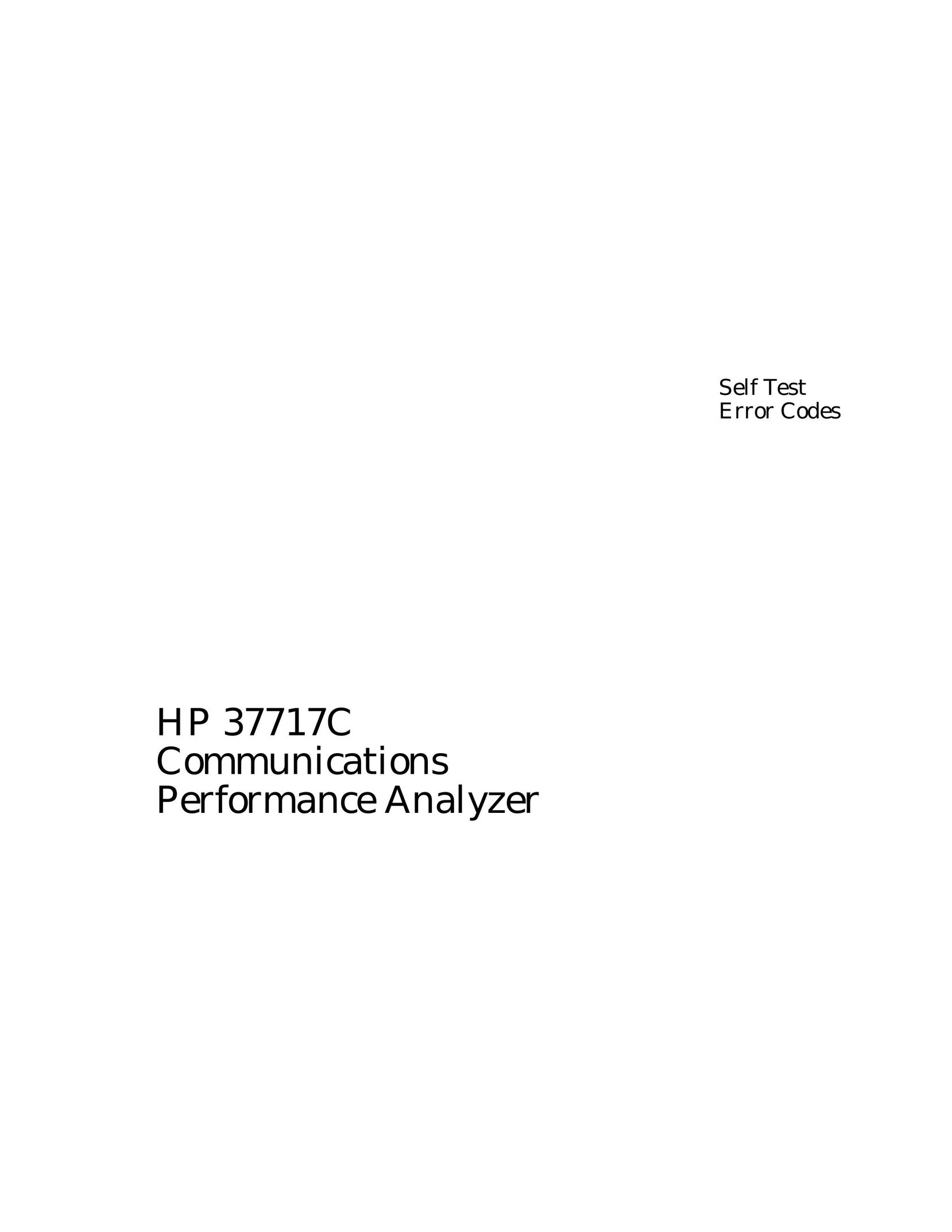 HP (Hewlett-Packard) 37717C Bicycle User Manual