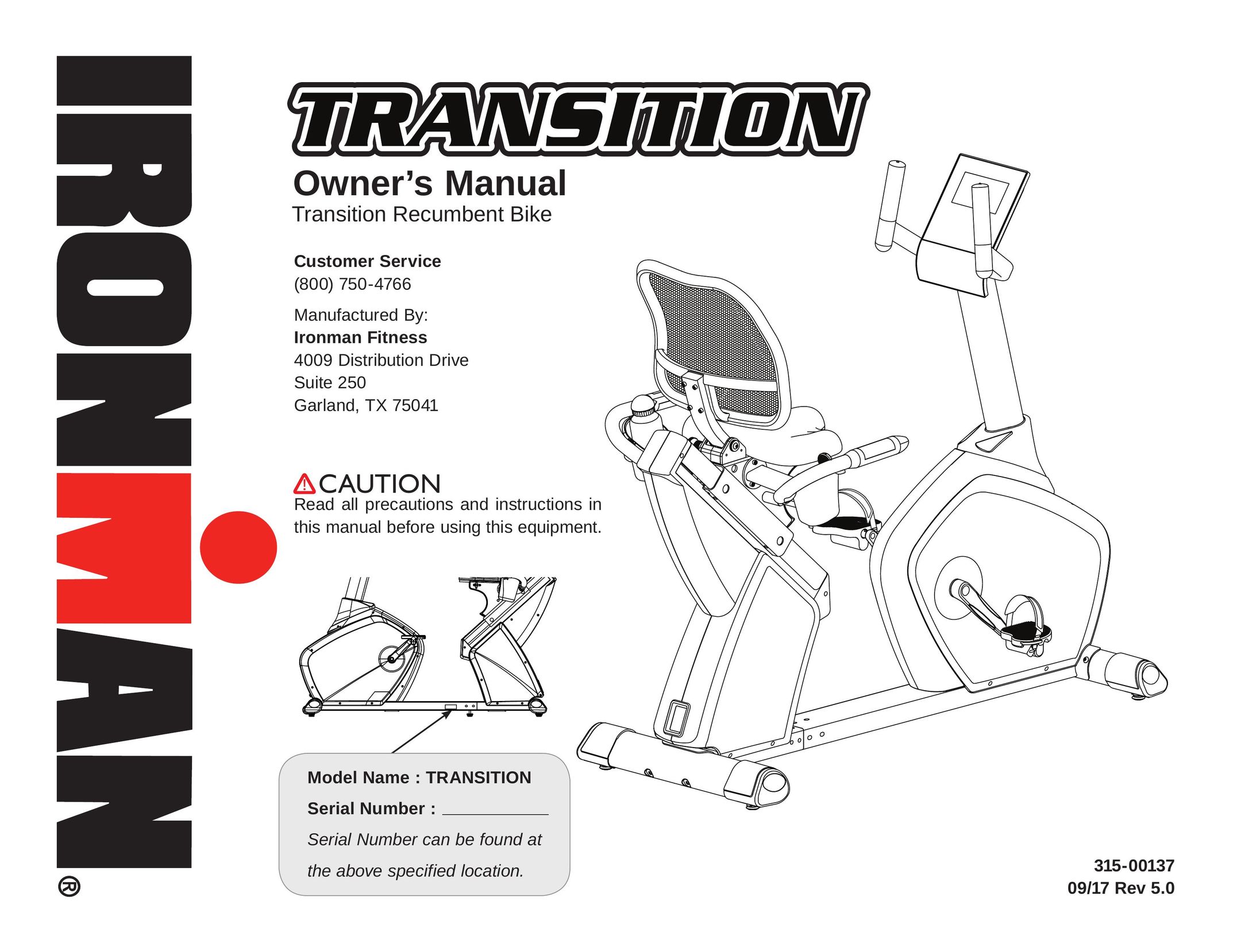 Ironman Fitness IM-R7 Bicycle User Manual