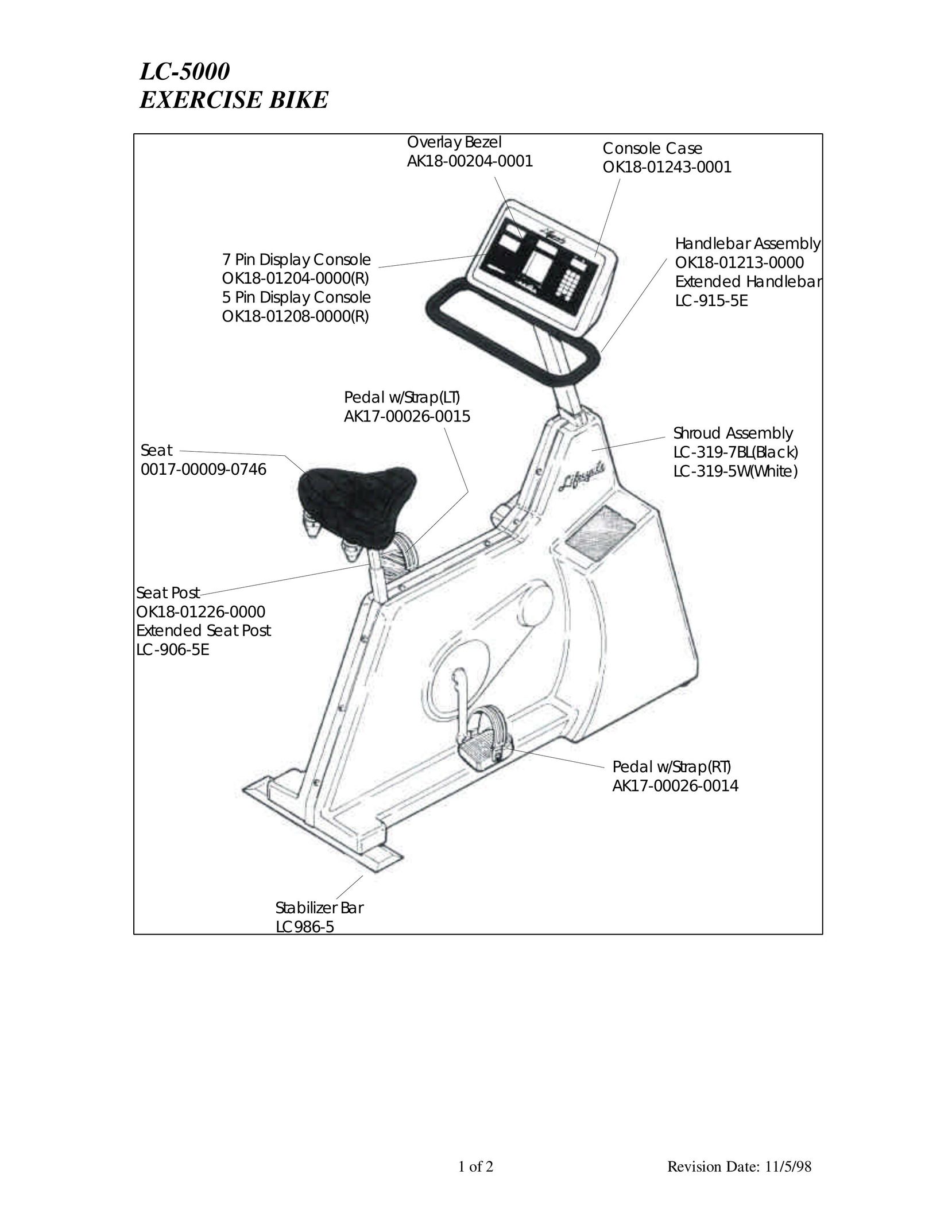 Life Fitness LC-5000 Bicycle User Manual