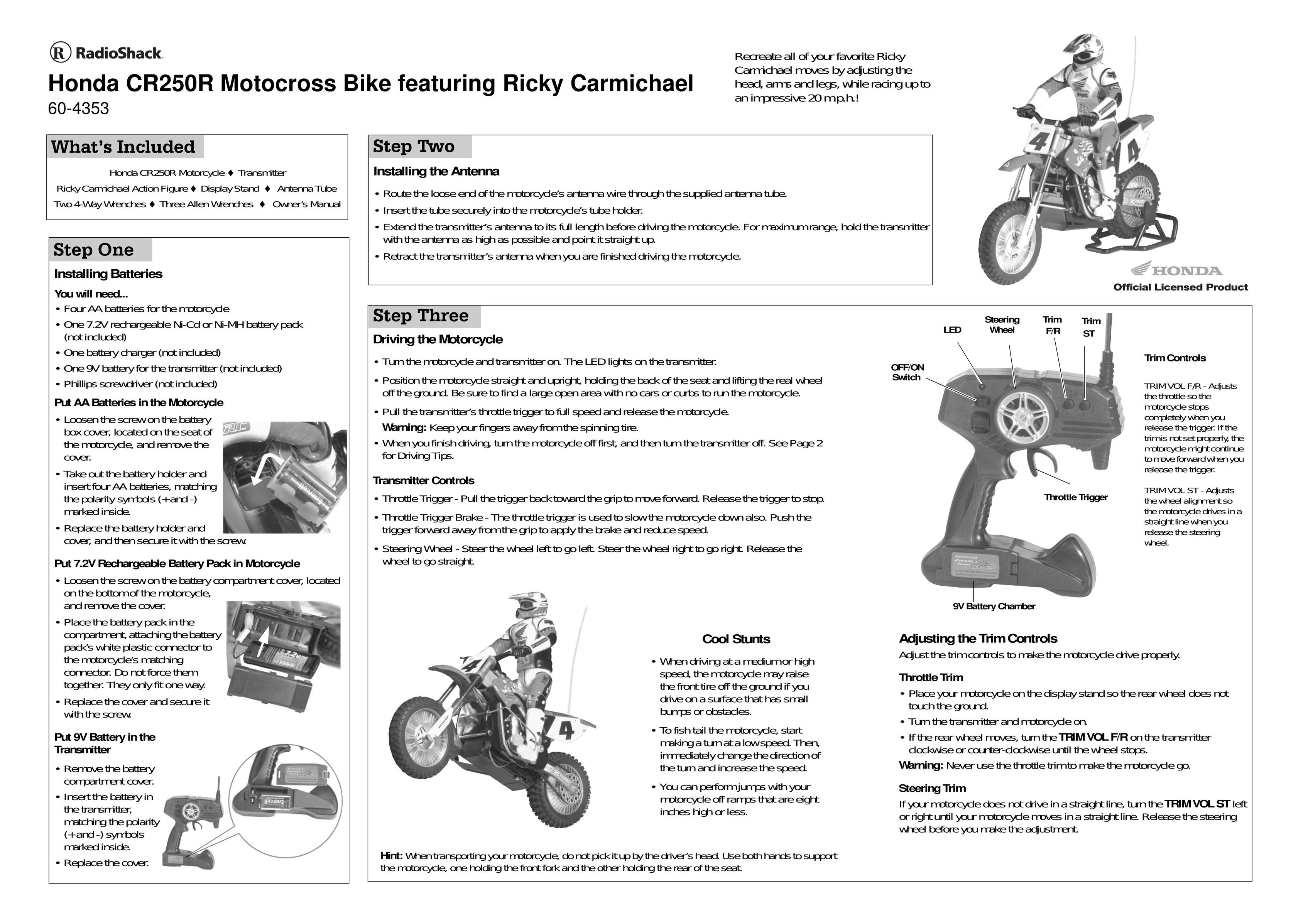 Radio Shack 60-4353 Bicycle User Manual