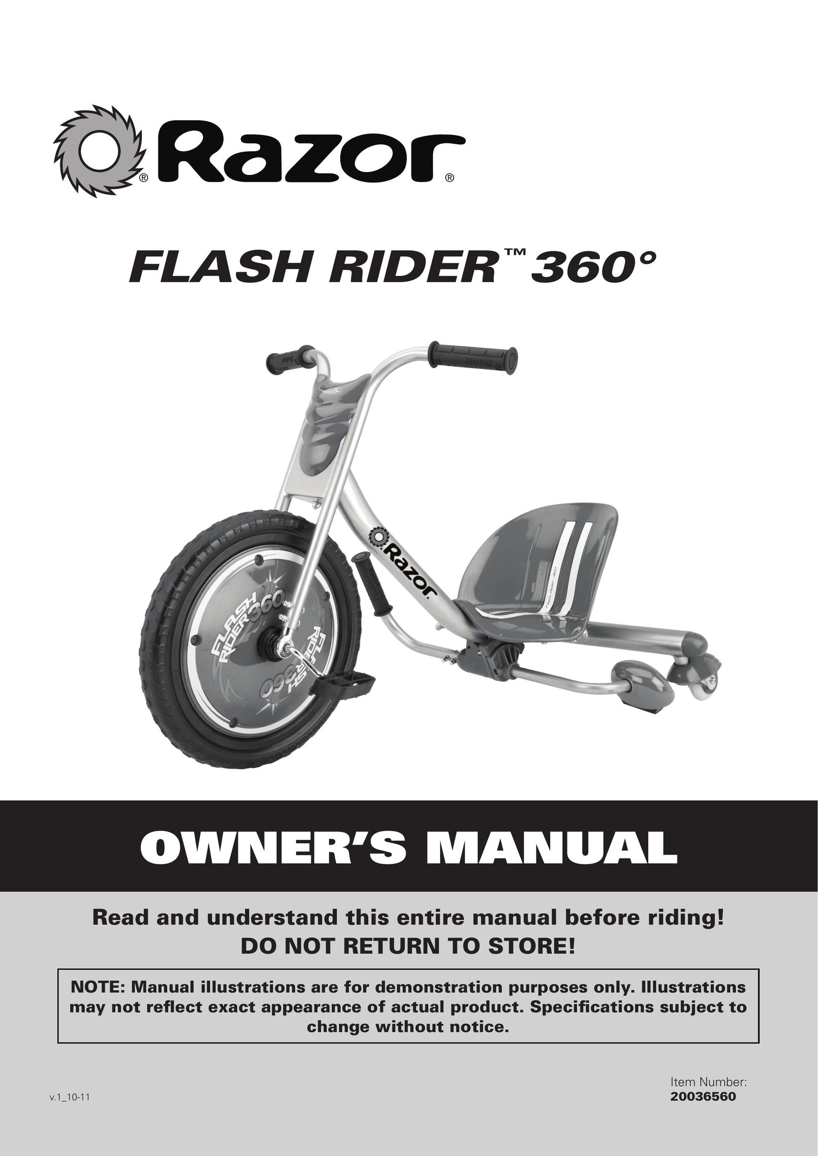 Razor 20036560 Bicycle User Manual