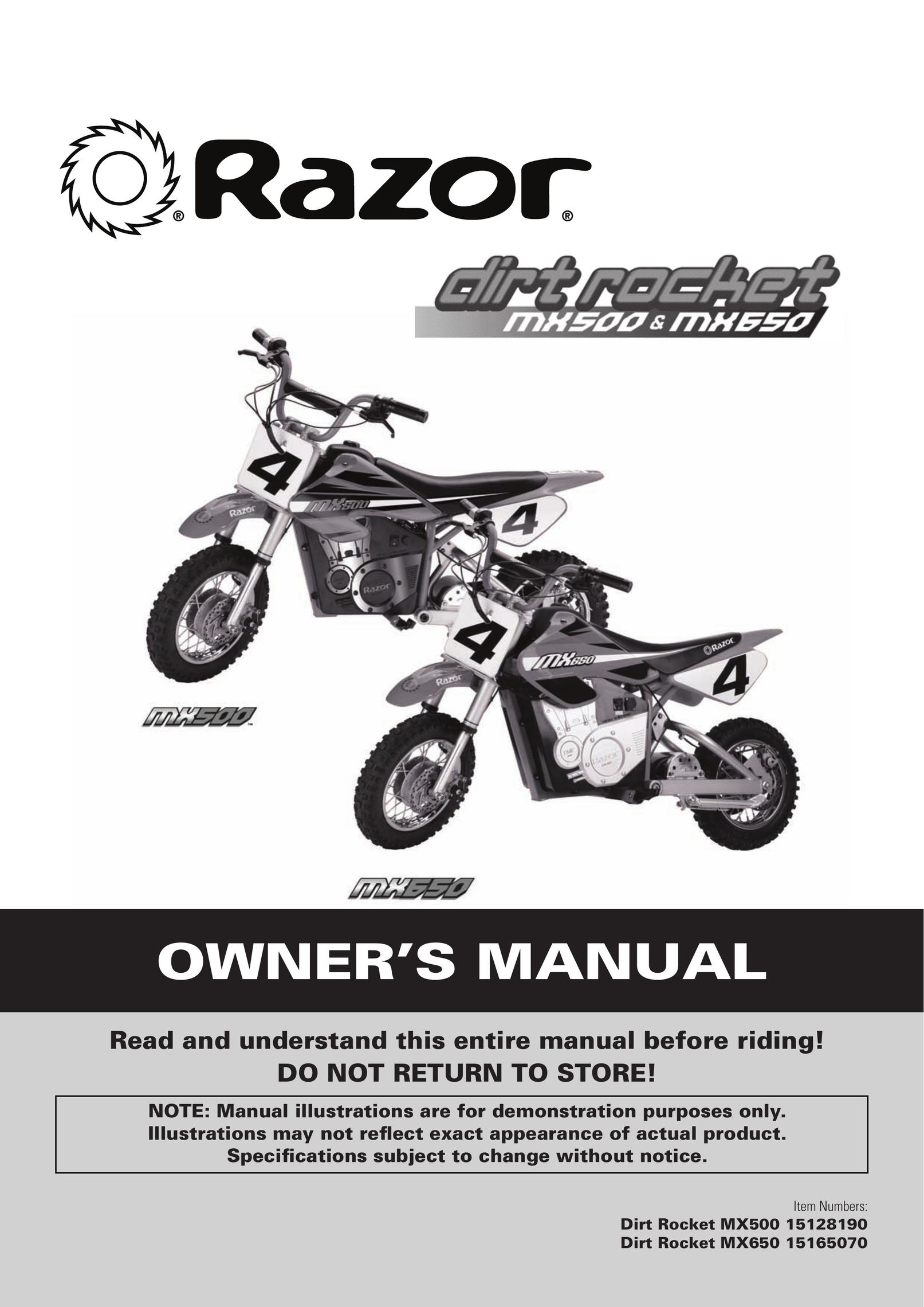 Razor MX500 Bicycle User Manual