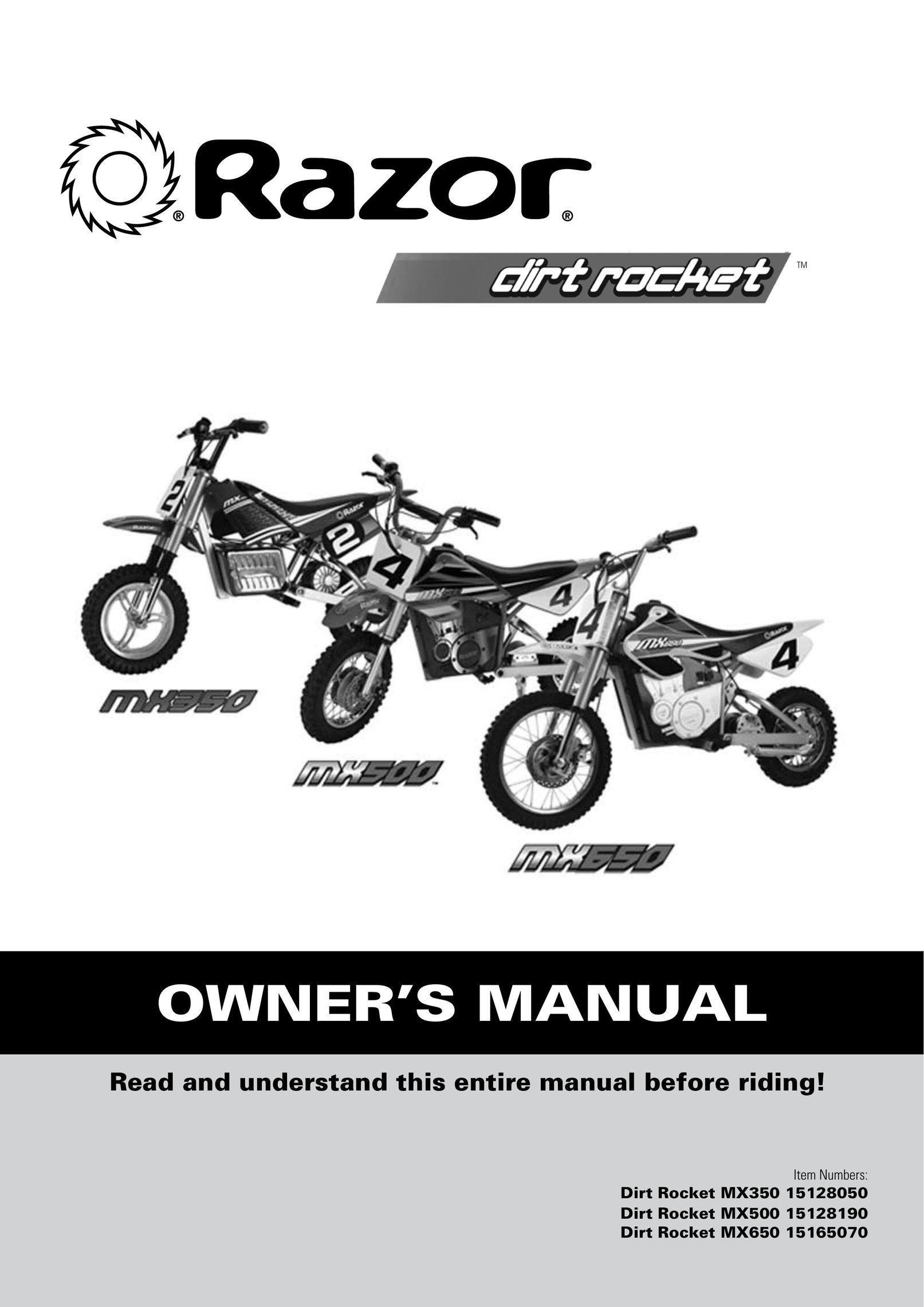 Razor MX500 15128190 Bicycle User Manual