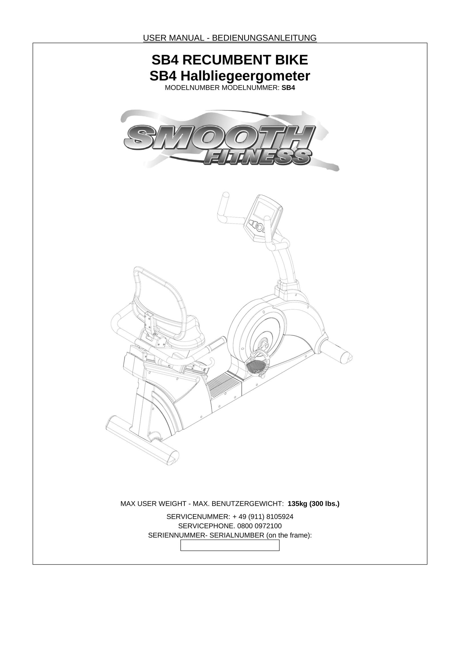 Smooth Fitness SB4 Bicycle User Manual