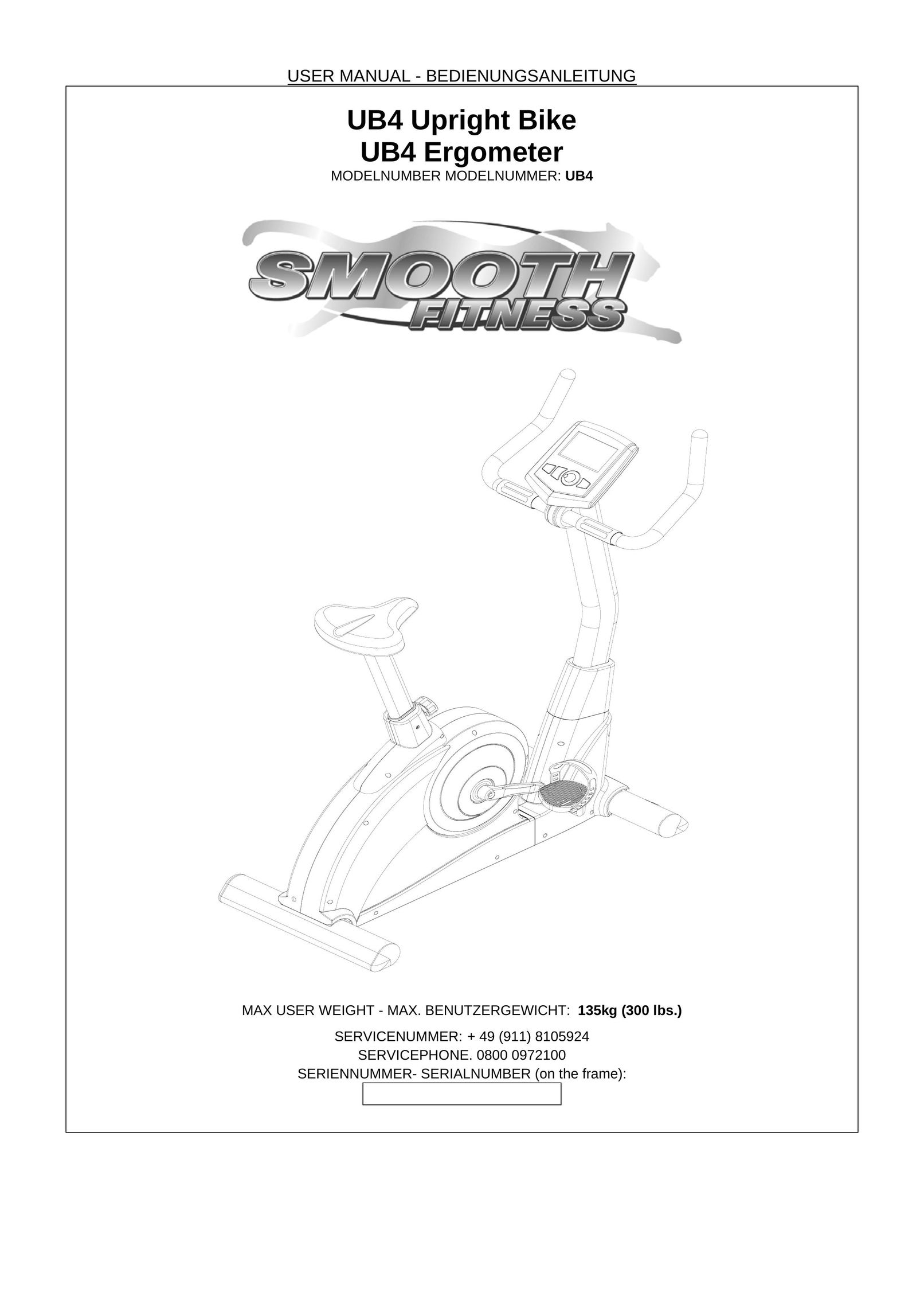 Smooth Fitness UB4 Bicycle User Manual