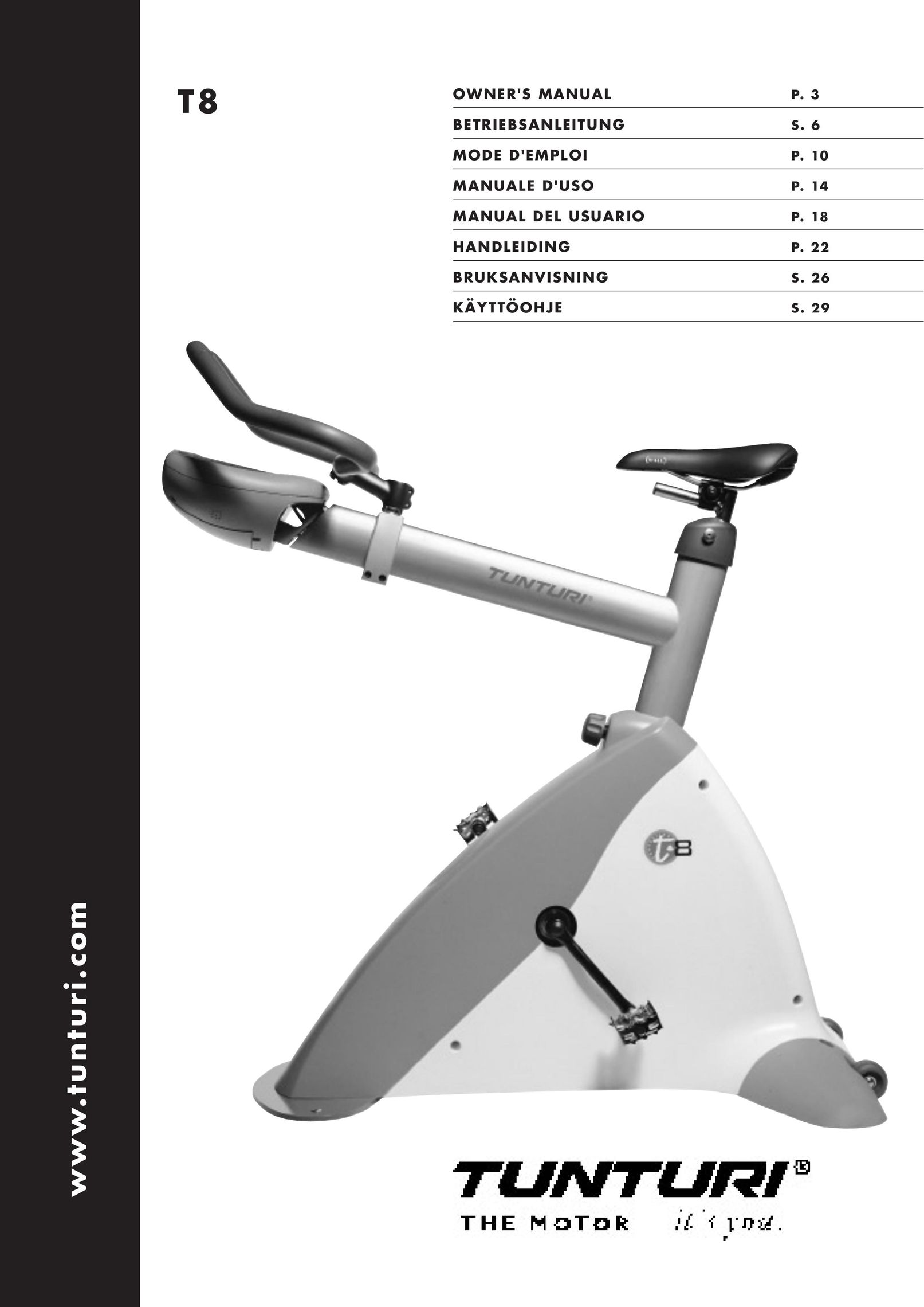 Tunturi T8 Bicycle User Manual