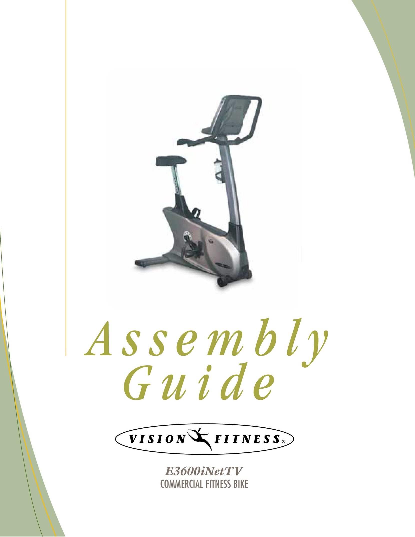 Vision Fitness E3600iNetTV Bicycle User Manual