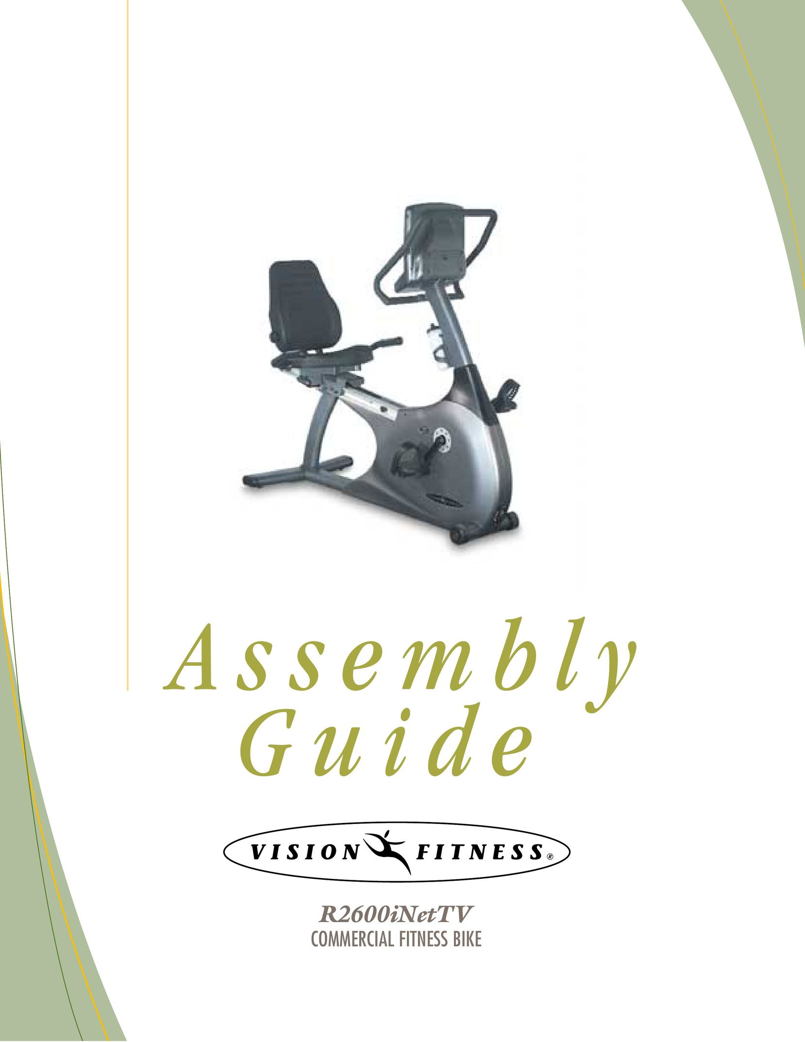 Vision Fitness R2600iNetTV Bicycle User Manual