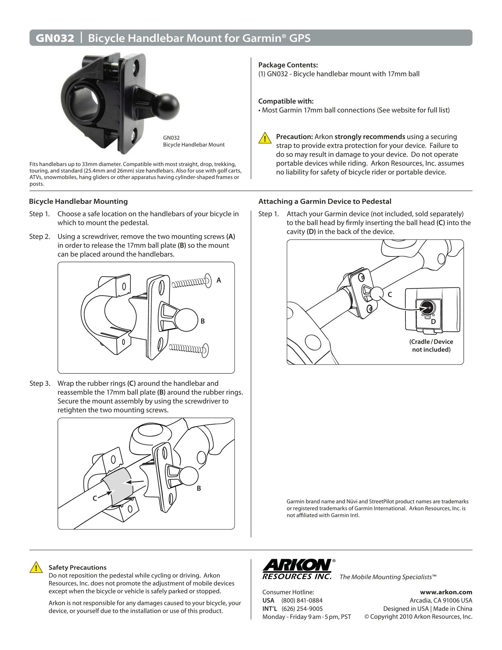 Black & Decker GN032 Bicycle Accessories User Manual