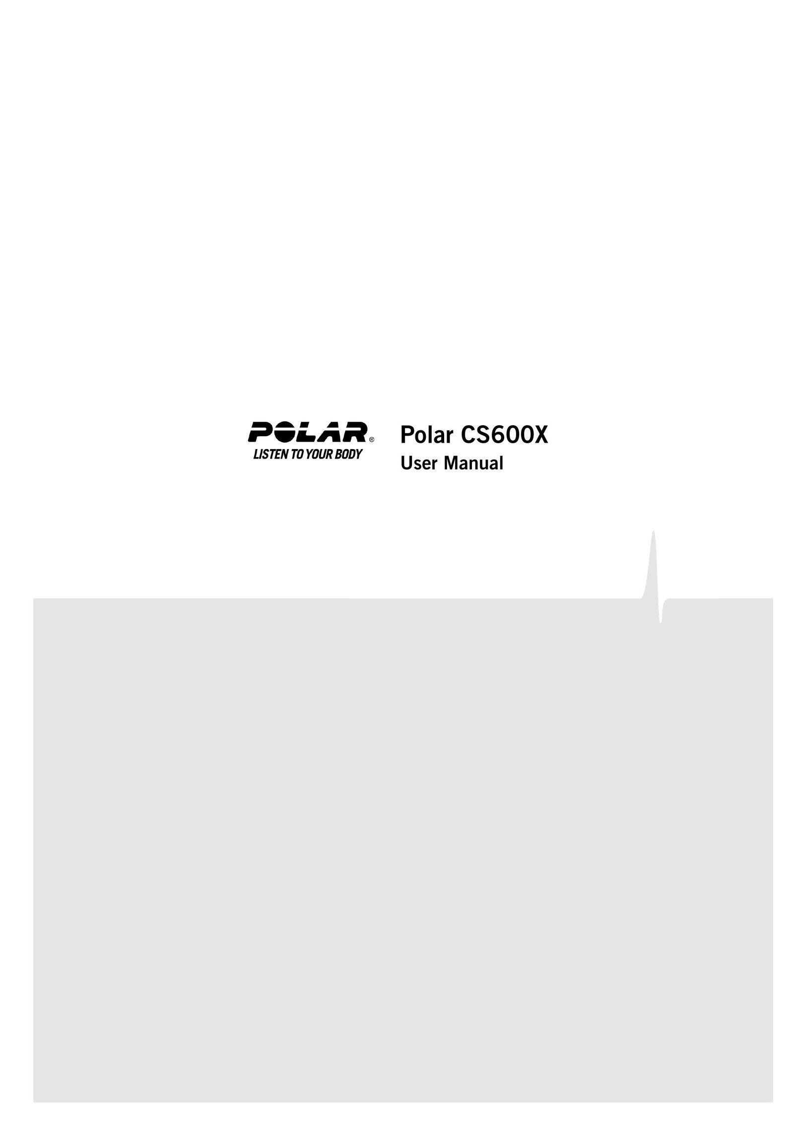 Polar CS600X Bicycle Accessories User Manual