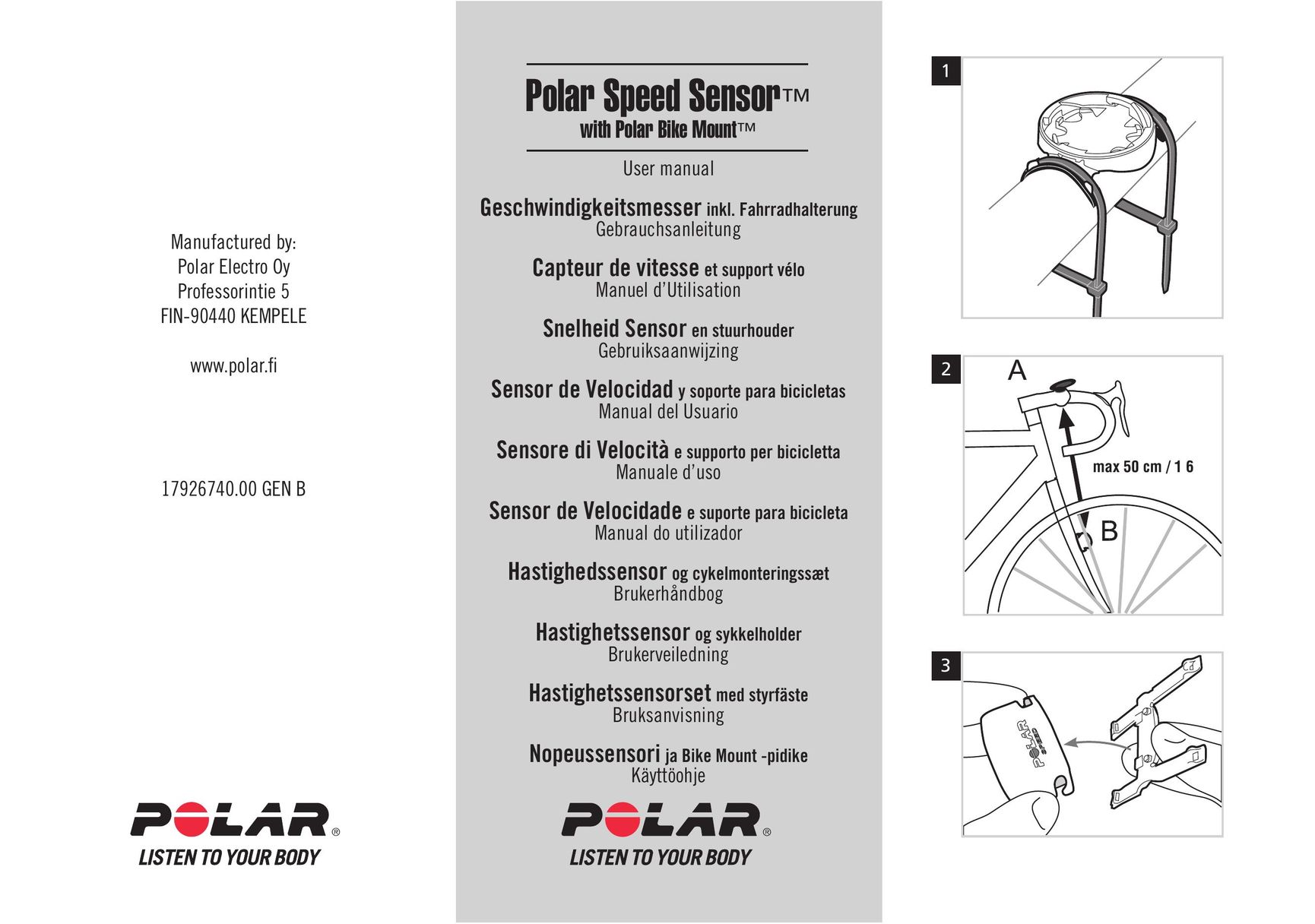 Polar FIN-90440 Bicycle Accessories User Manual