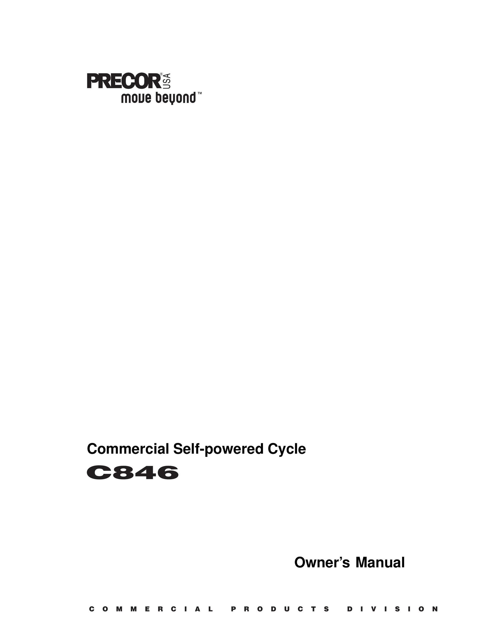 Precor C846 Bicycle Accessories User Manual